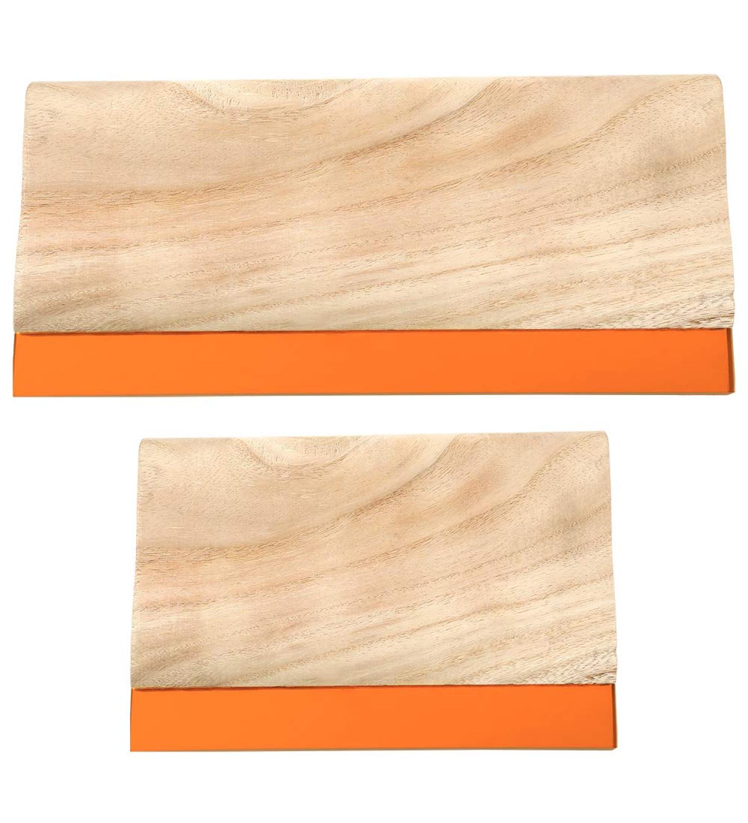 Caydo 2-Piece Screen Printing Squeegee Set - 75 Durometer Wooden Ink Scraper - 9.4 and 5.9 Inch Sizes - Buy Online on GoSupps.com