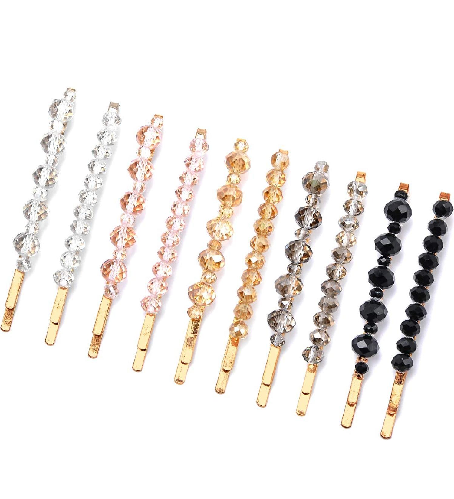 10-Piece Wenida Crystal Metal Hair Clips for Women & Girls - Fashion Bobby Pins for Stylish Hair Styling - Buy Online on GoSupps.com