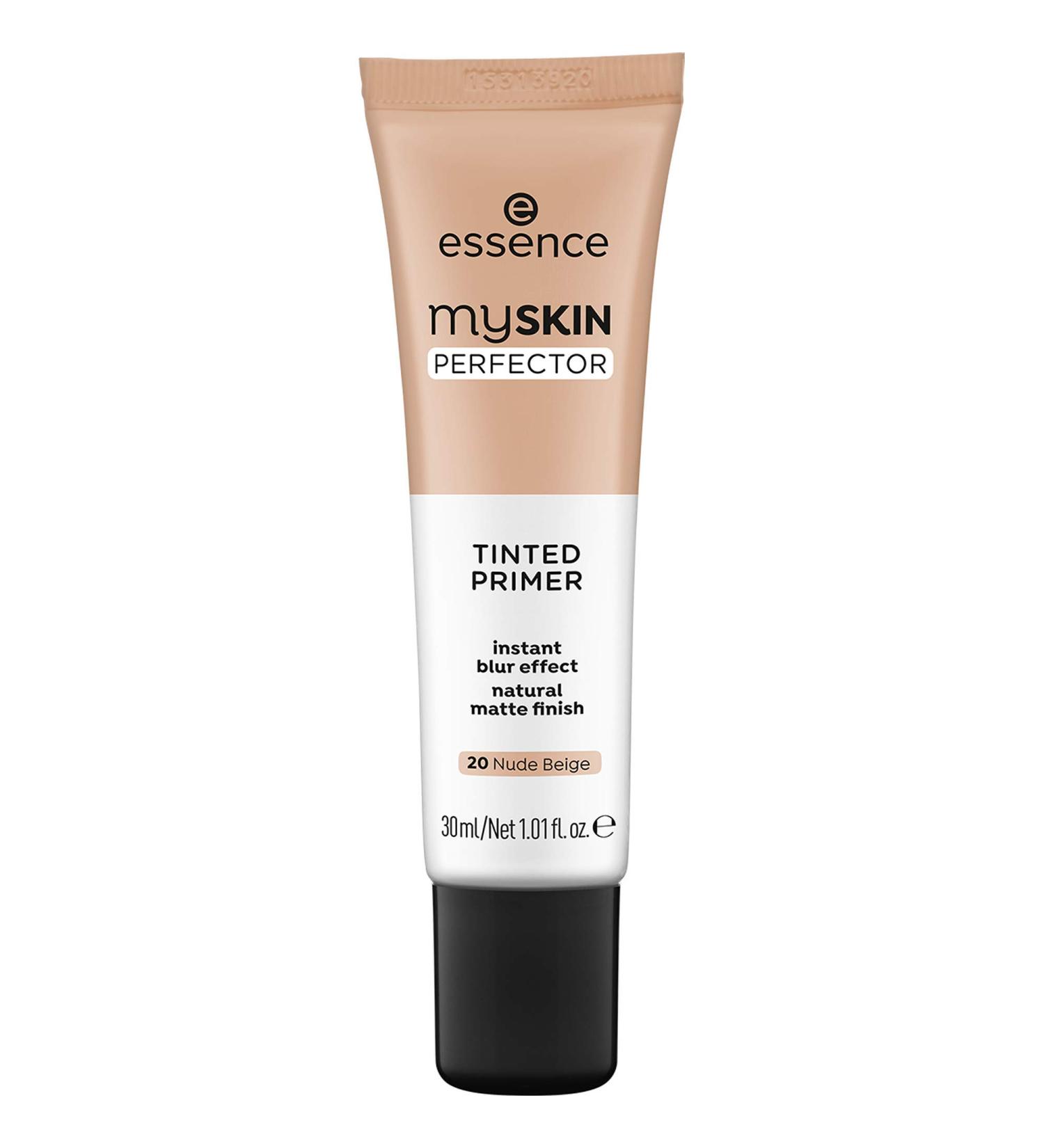 essence My Skin Perfector Tinted Primer | Instant Blur & Matte Finish | Vegan, Paraben & Oil Free | Cruelty Free (20 Nude Beige) - Buy Online on GoSupps.com