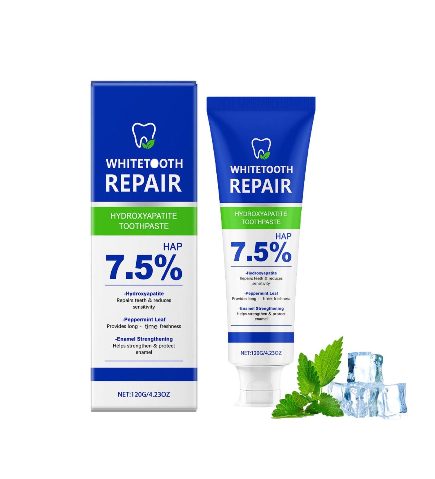 homomdy Hydroxyapatite toothpaste 75 hydroxyapatite toothpaste protects tooth enamel and relieves sensitivity natural whitening longlasting freshness with mint flavor mild formula 1pcs - Buy Online on GoSupps.com