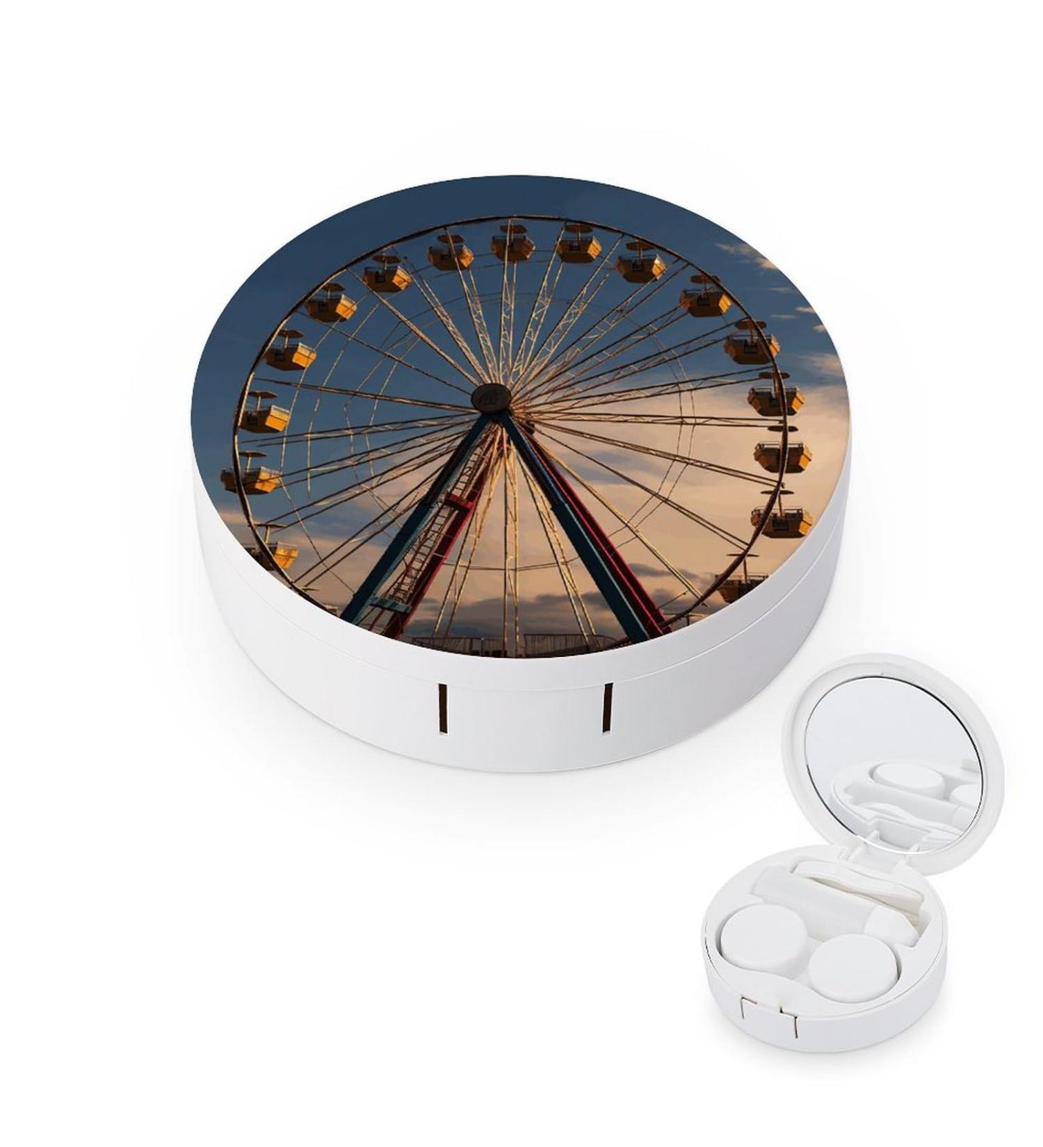 Ferris Wheel Print Contact Lens Case - Travel-Friendly Case for Lens Care | Shop Now - Buy Online on GoSupps.com