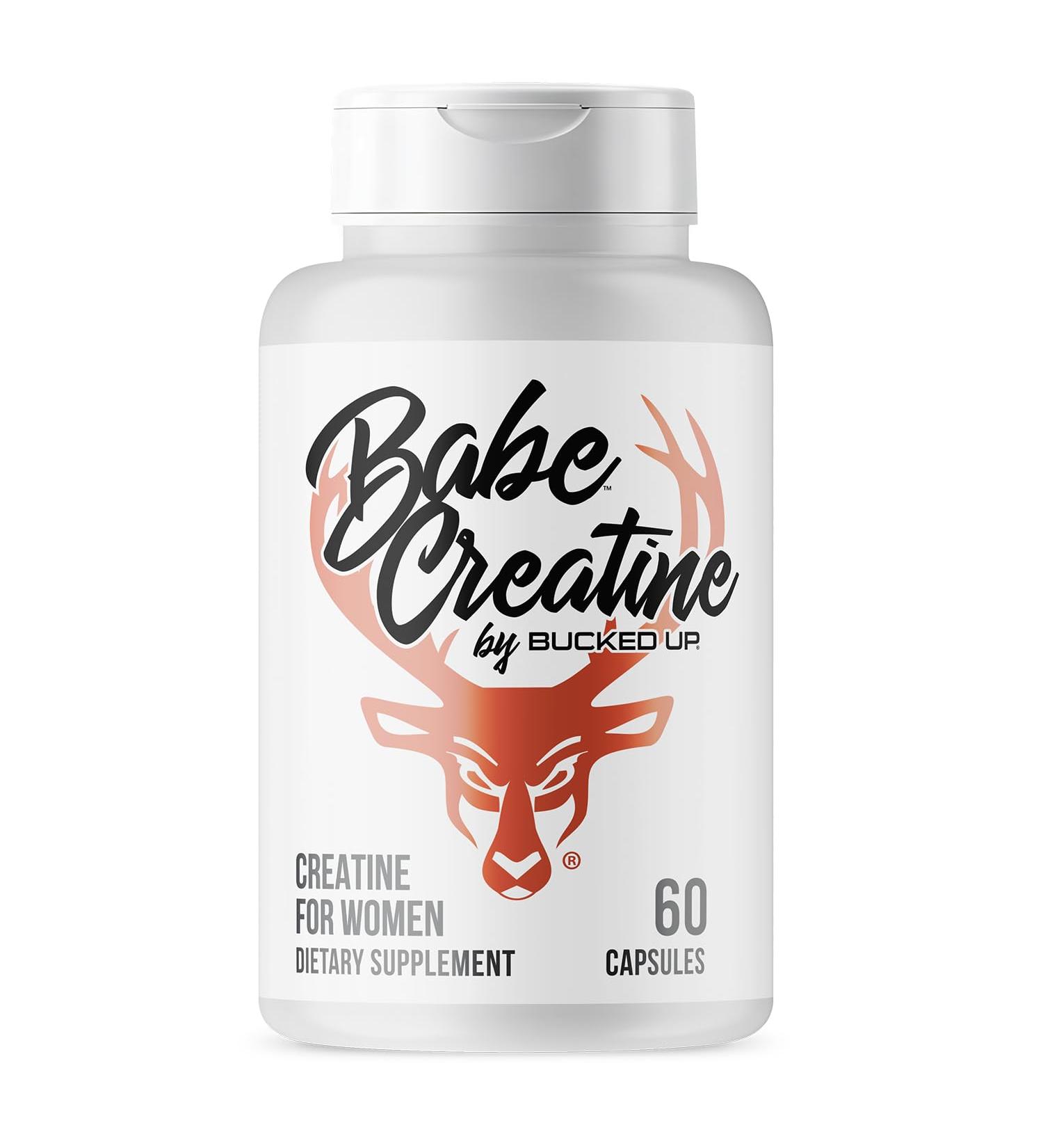 Bucked Up Babe Creatine Creatine HCL Capsules for Women 750mg Serving - 60 Servings (60 Capsules) - Buy Online on GoSupps.com