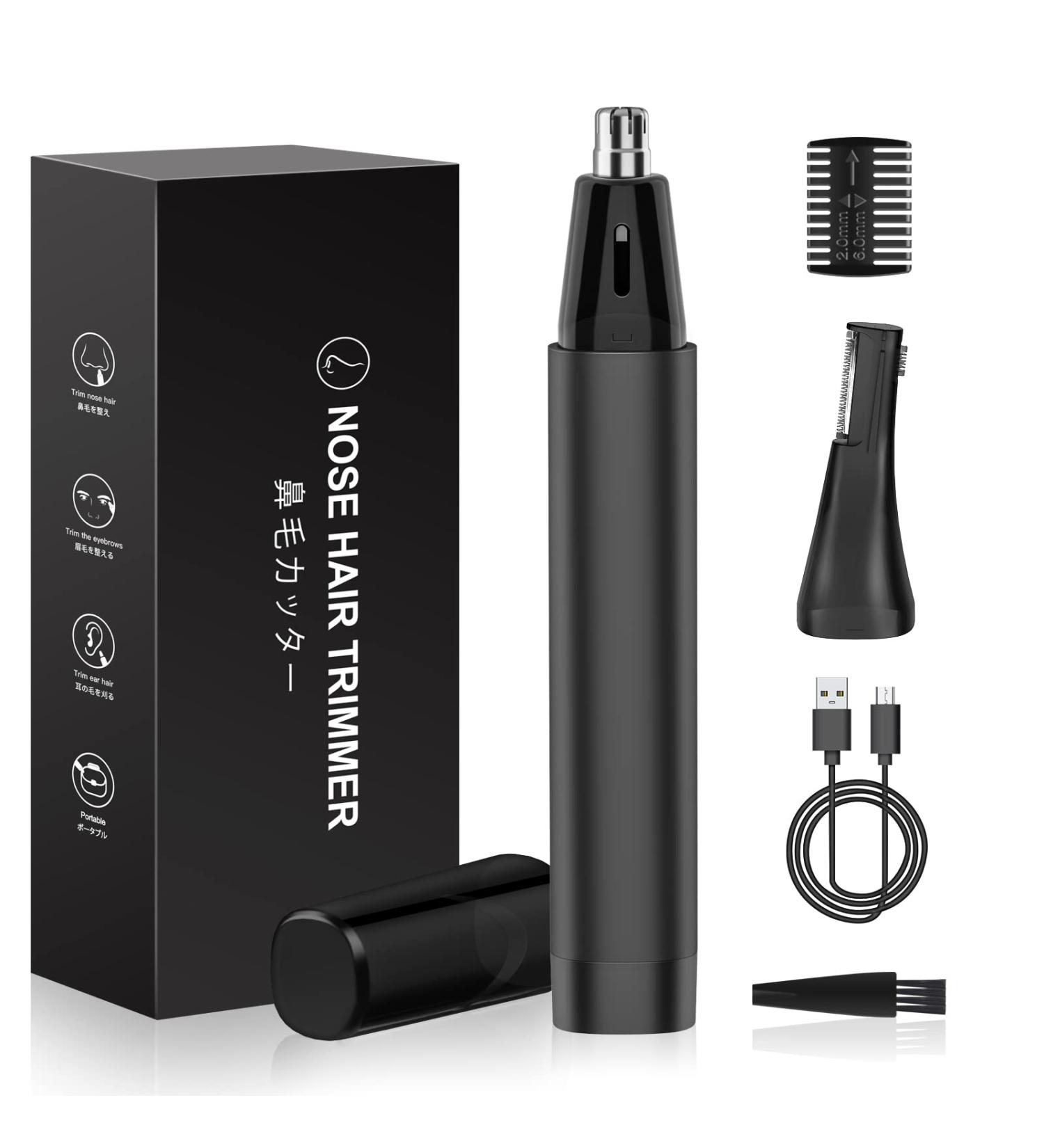Professional Ear and Nose Hair Trimmer - Type-C USB Rechargeable Low Noise Painless & Waterproof for Easy Cleaning - Buy Online on GoSupps.com