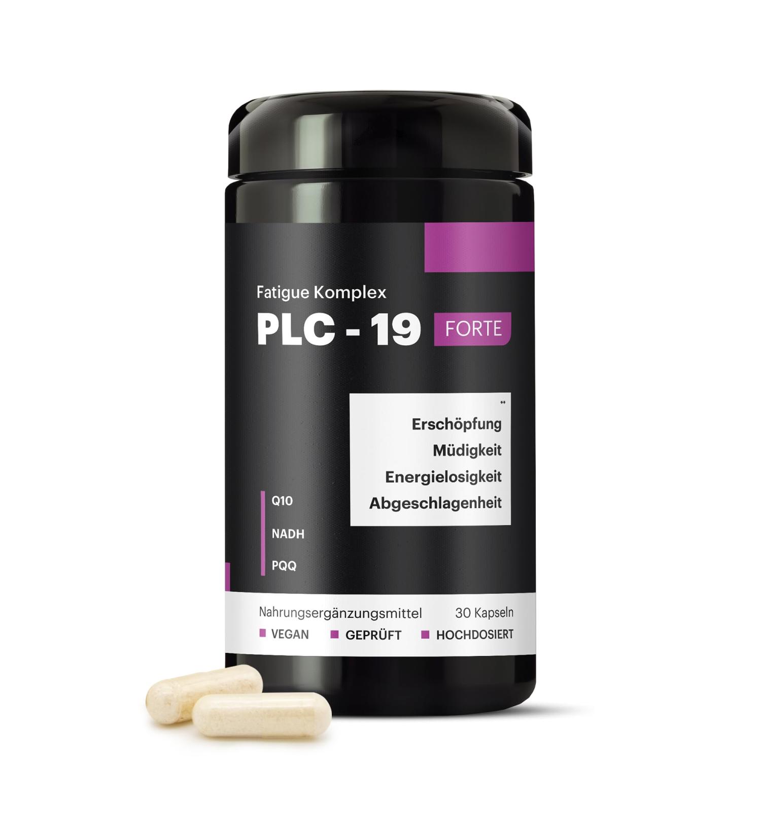 Alphamedics PLC-19 Forte Fatigue Complex Boost Energy & Combat Fatigue with NADH Coenzyme Q10 PQQ 30 Capsules for International Shipping - Buy Online on GoSupps.com