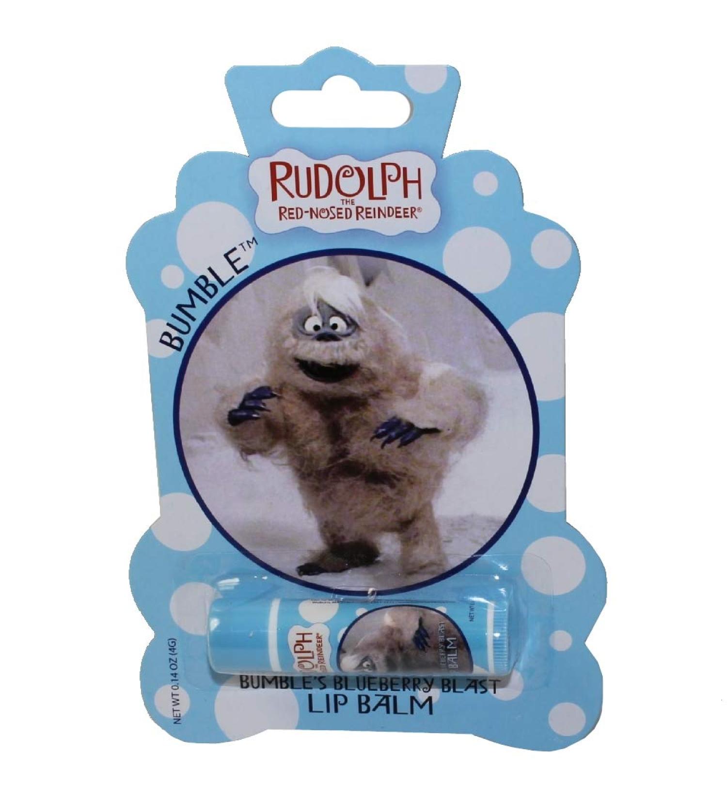 "RUDOLPH THE RED-NOSED REINDEER" LIP BALM LIMITED EDITION "BUMBLE'S BLUEBERRY BLAST" Blueberry Flavored