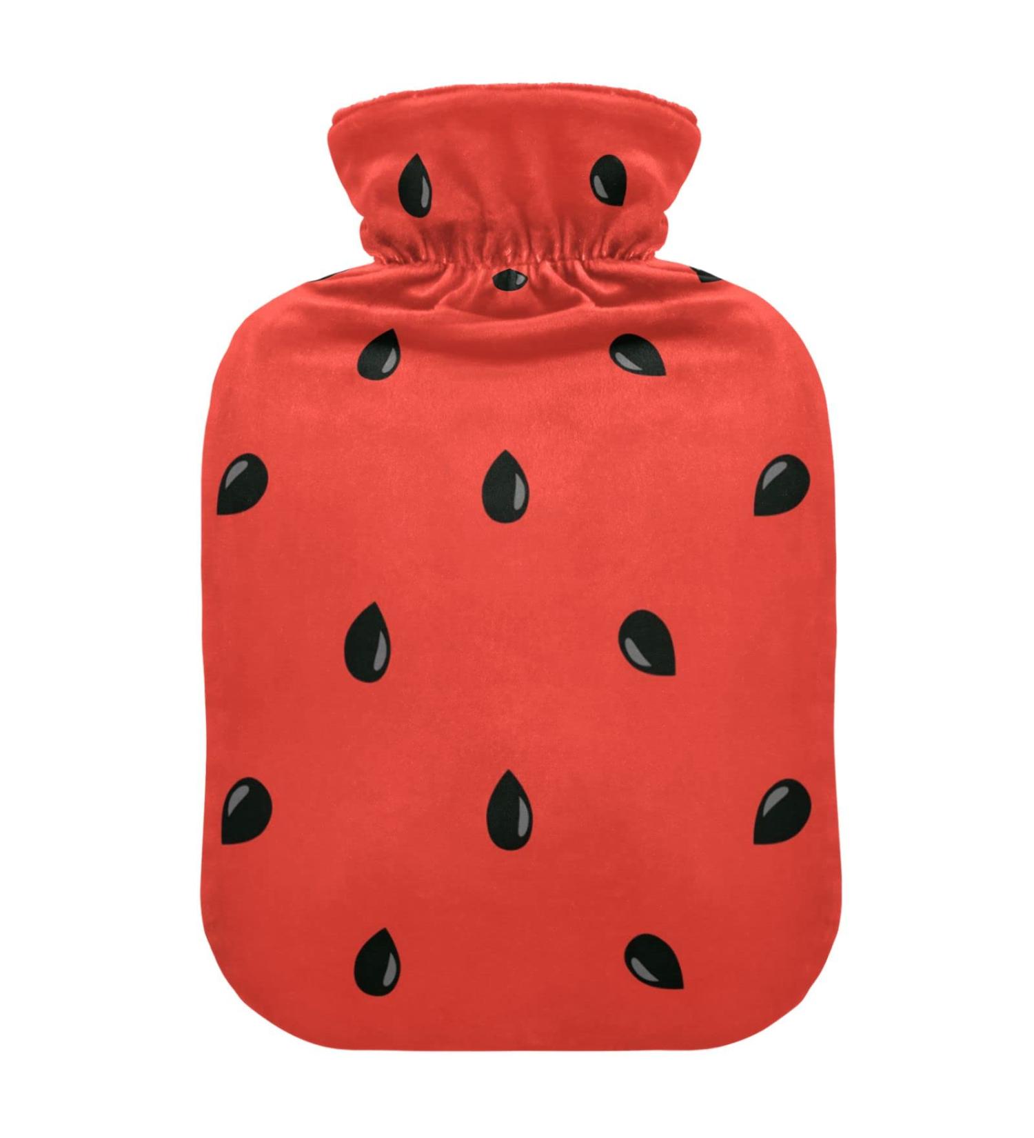 Watermelon Hot Water Bottle with Cover - 2L Pain Relief & Hand Warmer | International Shipping - Buy Online on GoSupps.com