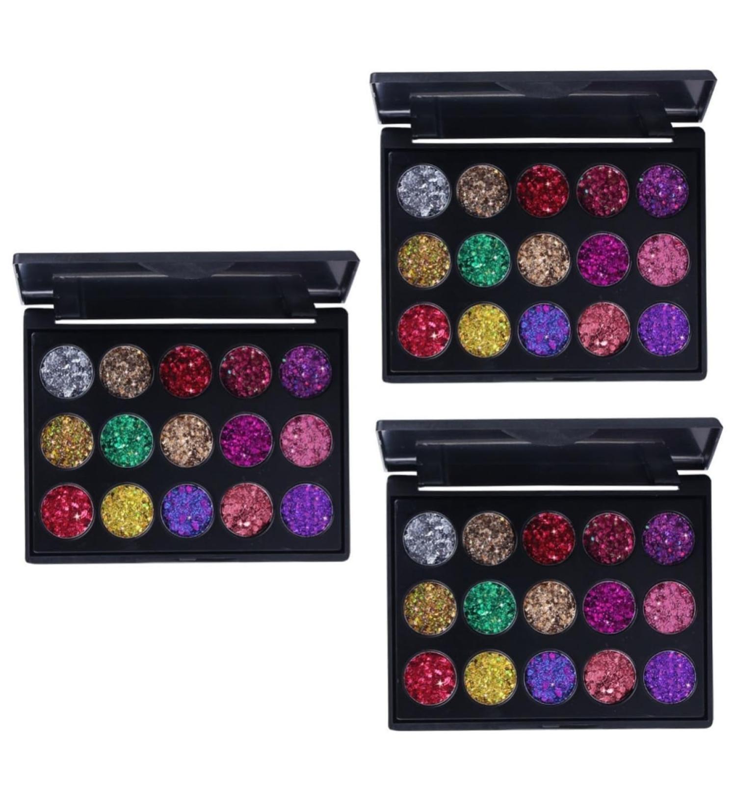 FOMIYES 3pcs 15 Eyeshadow Pallet Eyeshadow Matt Makeup Palette Eyeshadow Powder Eye Shadow Tray Diamond 1 count (Pack of 1) As Shownx3pcs - Buy Online on GoSupps.com
