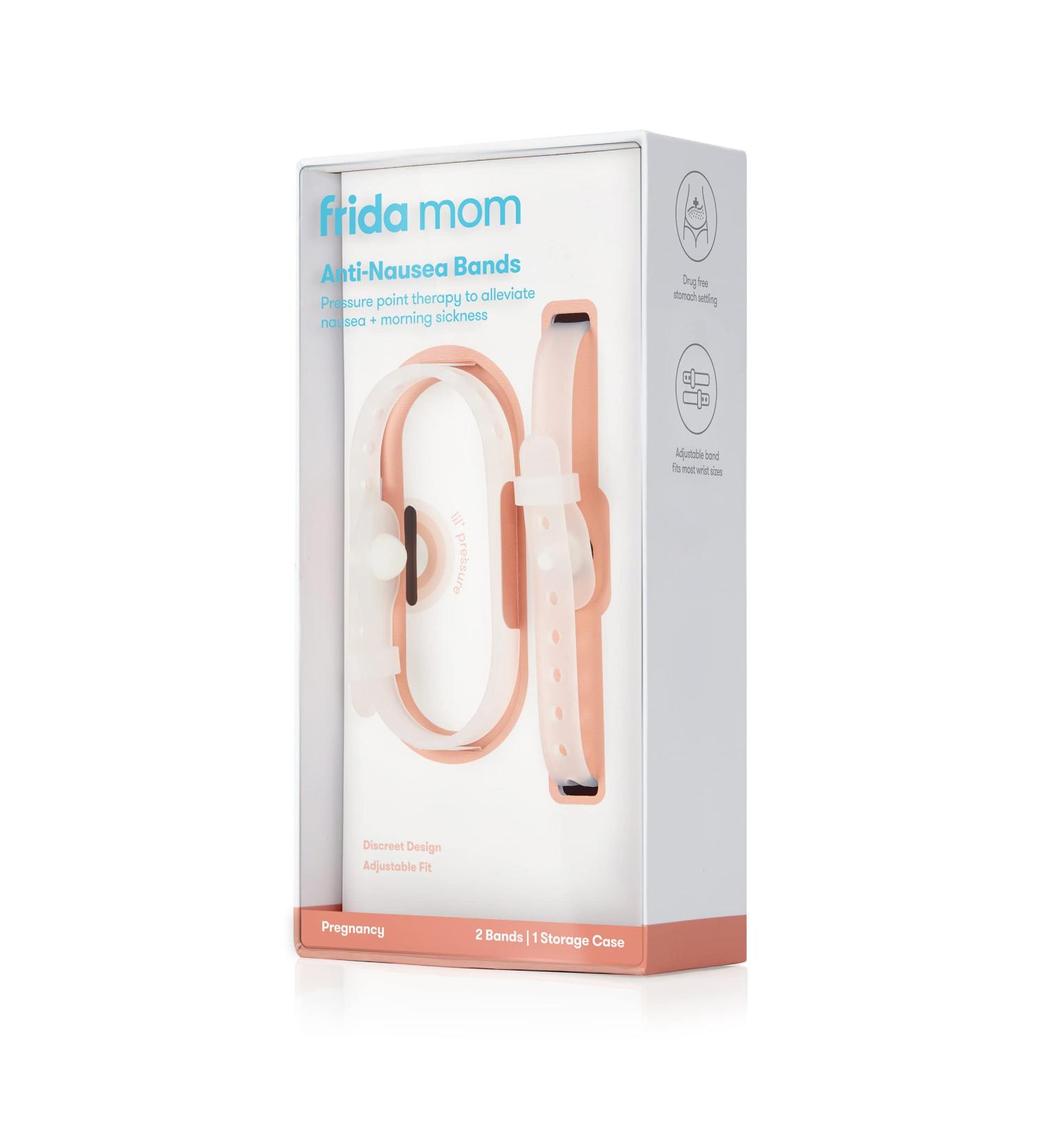 Frida Mom Anti-Nausea Band Set for 24/7 Morning Sickness Relief | Pressure Point Therapy | 2 Bands + Storage Case - Buy Online on GoSupps.com
