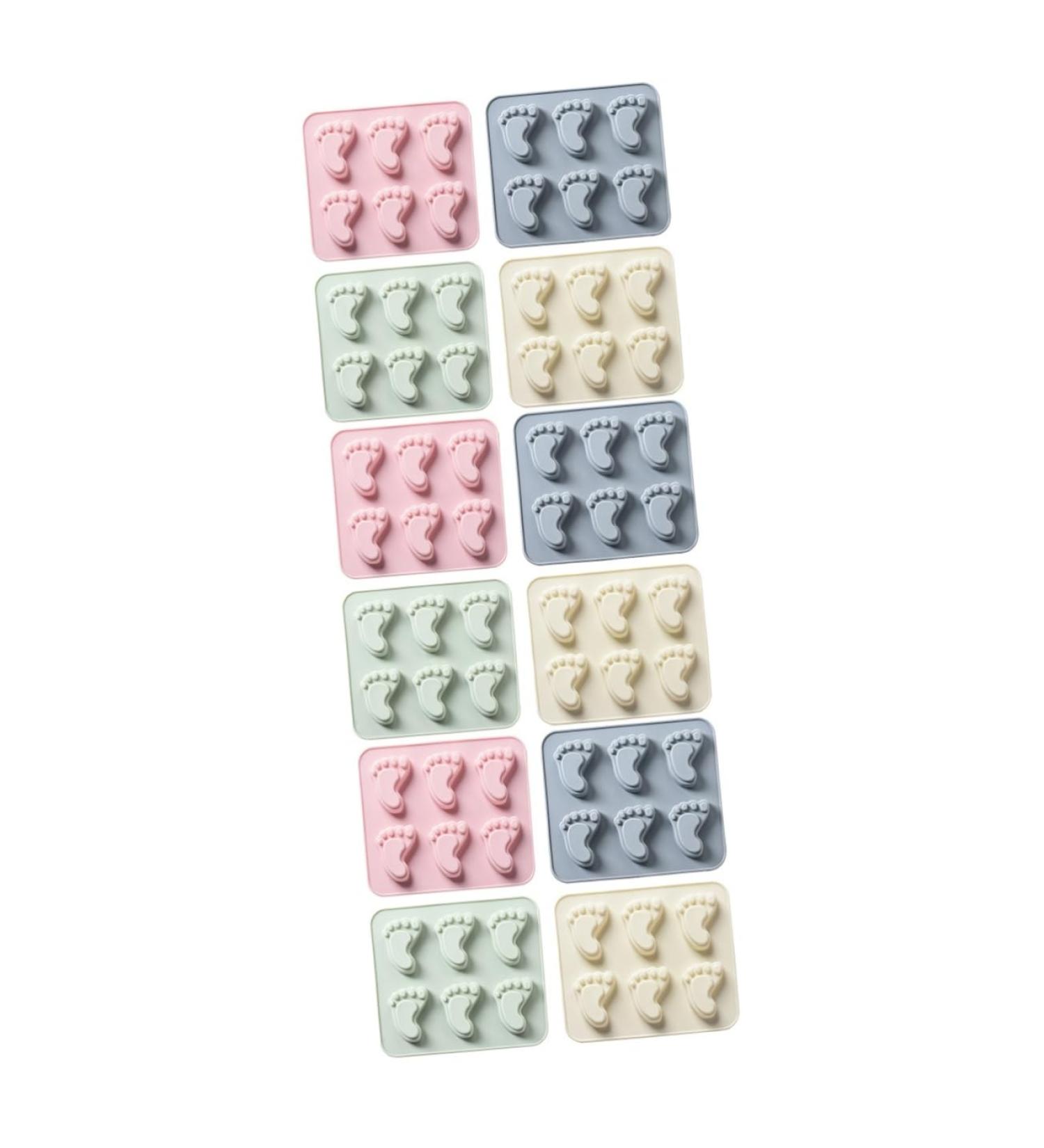 IMIKEYA Kitchen Tools 12 Pcs Footprint Baking Mold Tool Handmade Soap Child Silica Gel Kitchen Tool 15.8X13.2X1.5CMx3pcs Assorted Colorx3pcs - Buy Online on GoSupps.com