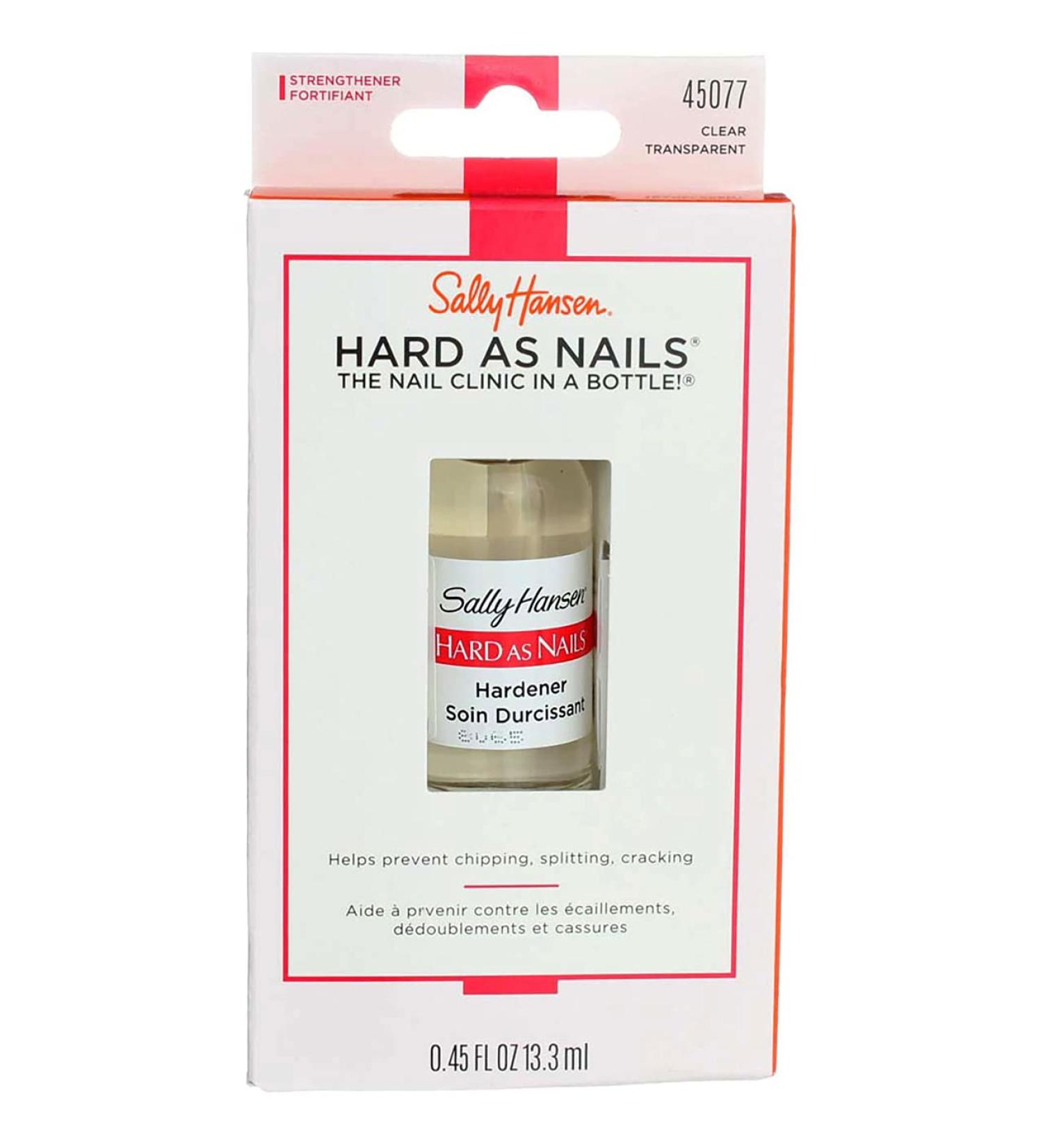 Sally Hansen Hard As Nails Strengthener Clear 0.45oz (13.3ml) - Pack of 3 - Buy Online on GoSupps.com
