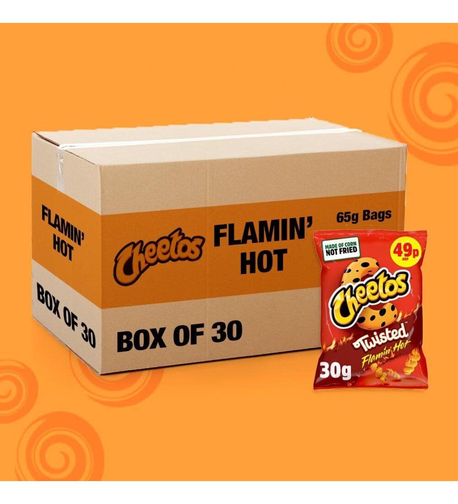 Flamin' Hot Snacks Corn Snacks 30g Bags Spicy Flavor (60 Bags x 30g)