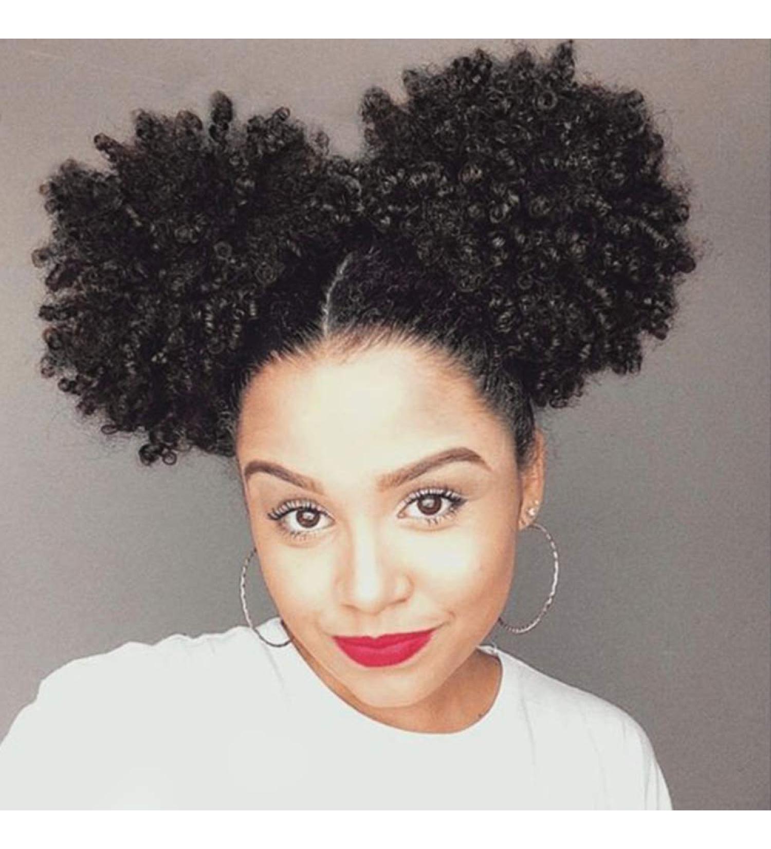 2Pcs Afro Puff Drawstring Ponytail | Kinky Curly Synthetic Hairpiece - Ombre Color for Black Women - Buy Online on GoSupps.com