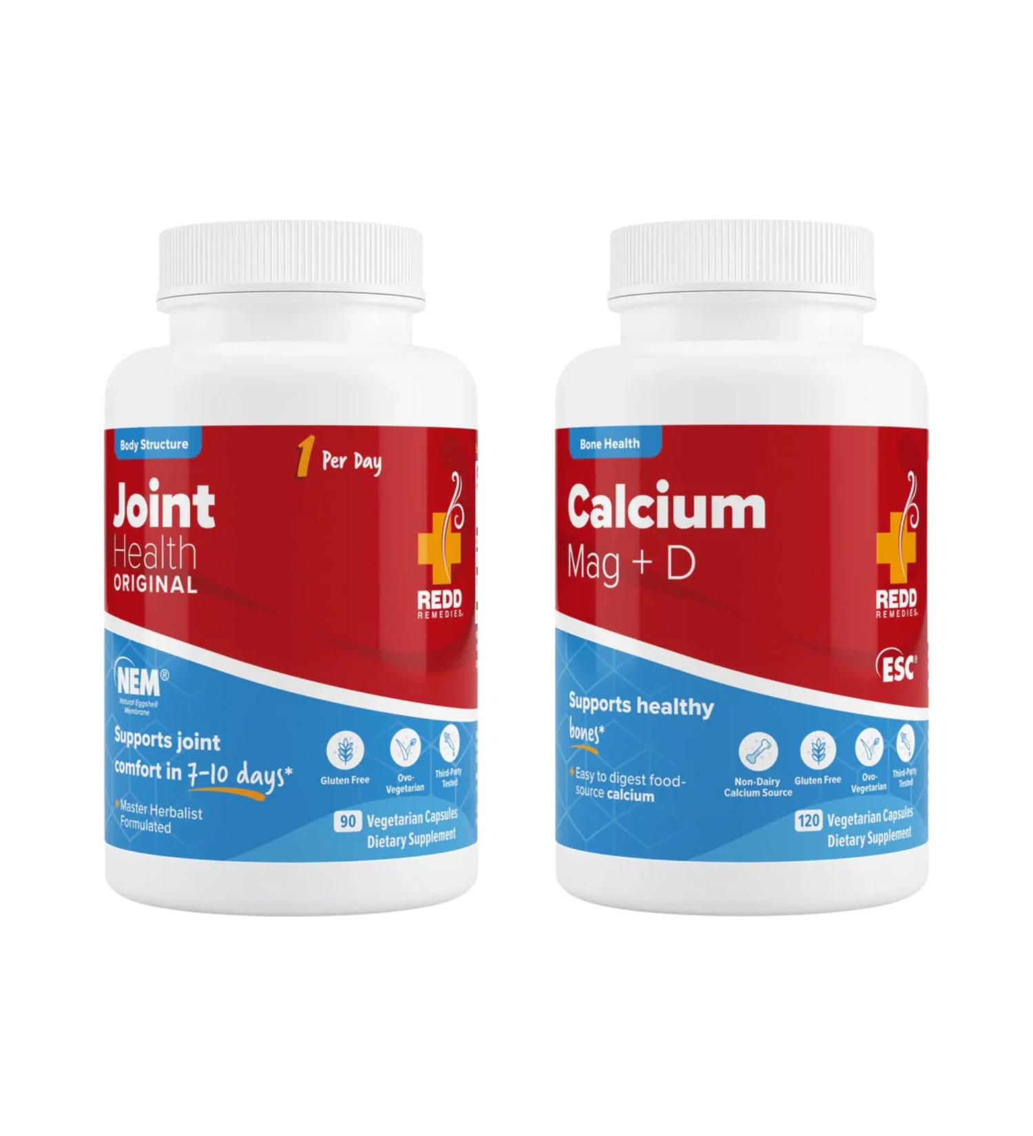 Redd Remedies Joint Health Original 90 Capsules and Calcium Mag + D 120 Capsules - Buy Online on GoSupps.com