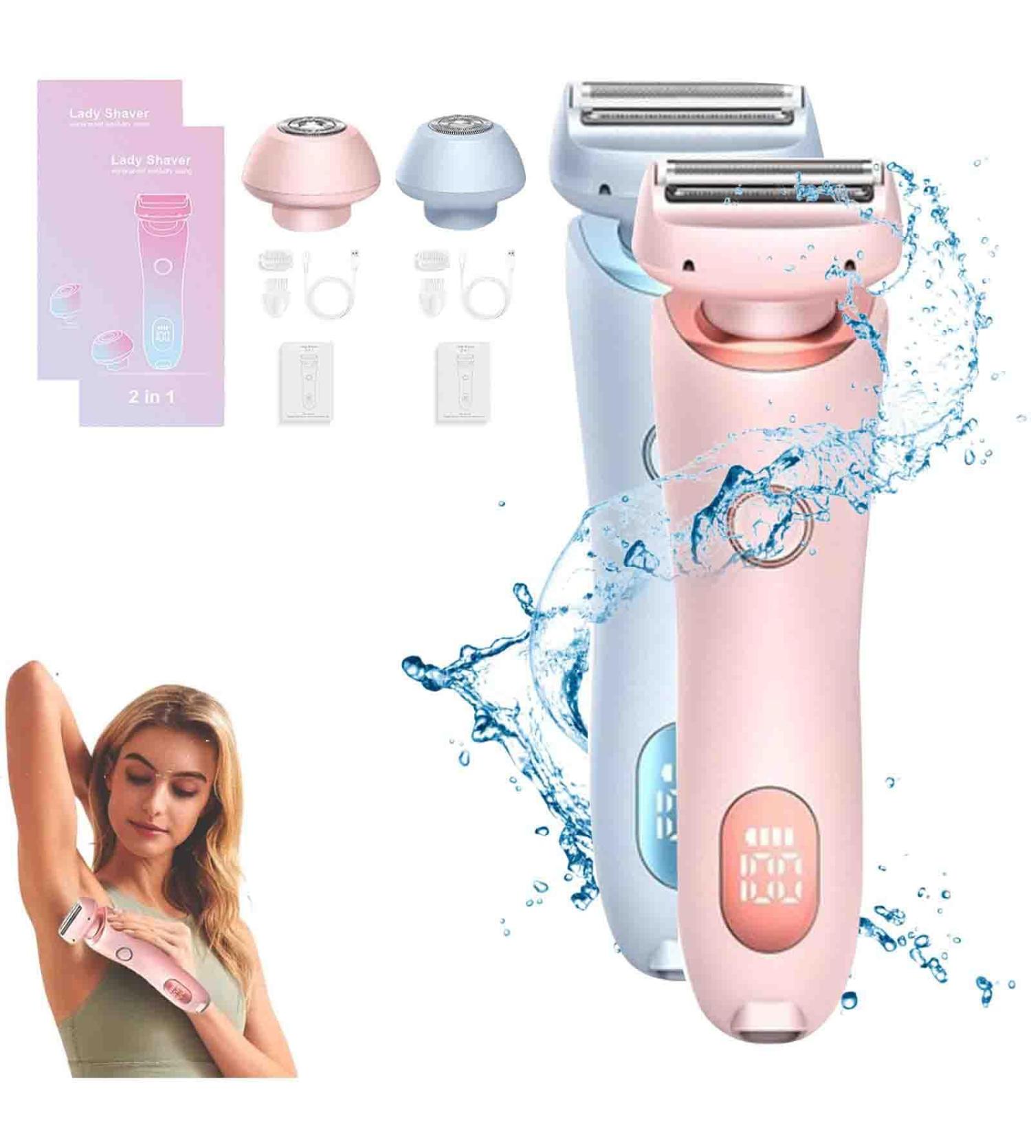 Duskofficial Razor-The Glide Pro 3.0 Razor Dusk Official Electric Razor Dusk Official Shaver 2 In 1 Electric Shaver Razors For Women Wet Dry Shaver Women Rechargeable Painless Hair Removal (2C) - Buy Online on GoSupps.com