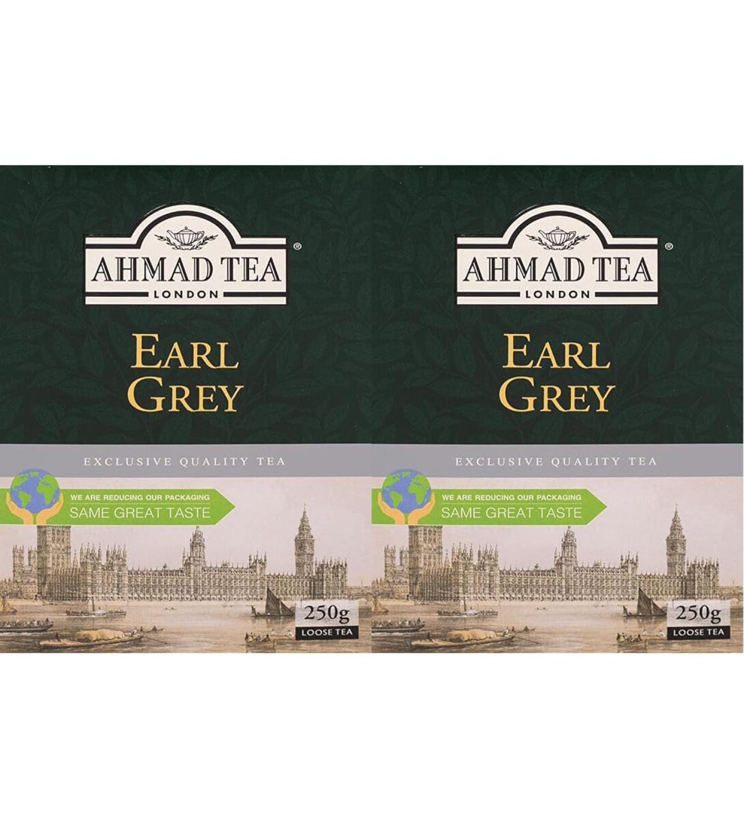 Ahmad Tea Earl Grey - Black Assam & Ceylon Loose Leaf Tea with Bergamot - 250g Pack of 2 | Premium International Shipping - Buy Online on GoSupps.com