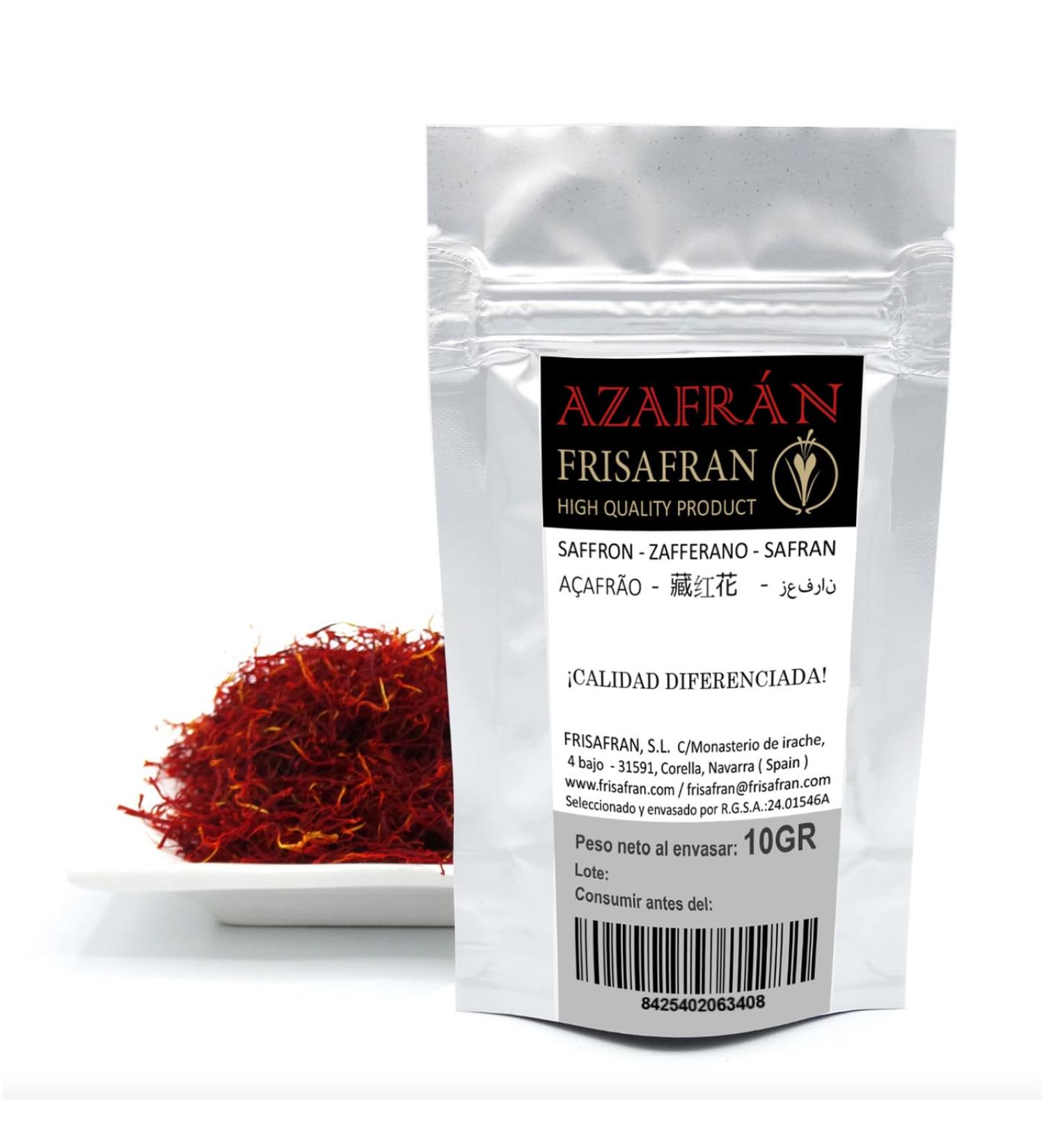 FRISAFRAN | Safran Filaments 10g | safran en pistils | Fil de Safran | Safran | Safran Bio | Safran Biologique | Safran Pistil | Sans Colorant ni Conservateur | pice certifi e | Safran naturel - Buy Online on GoSupps.com