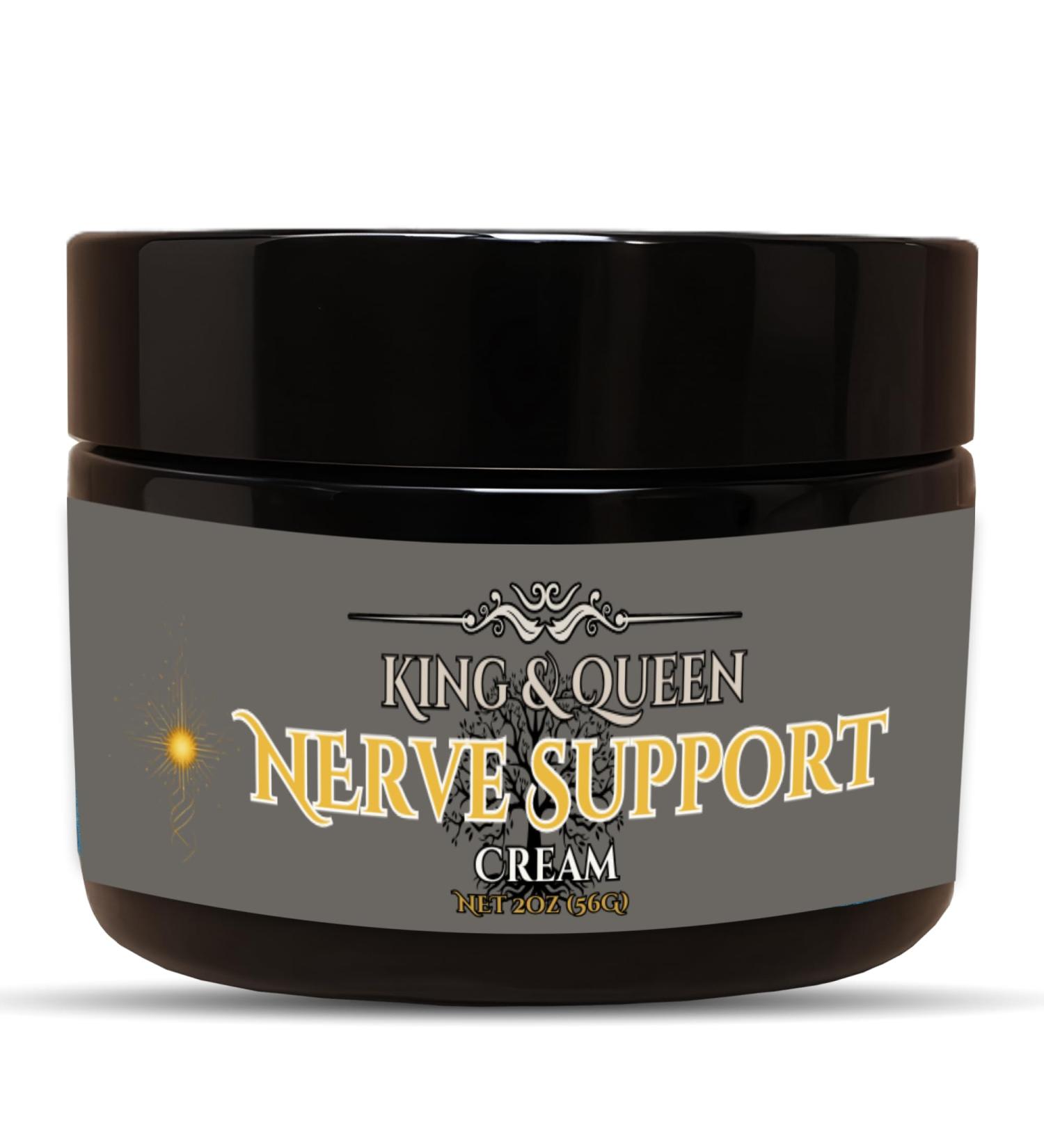 Nerve Comfort Cream Tingling & Foot-Calf Soothing Support | Alpha Lipoic Acid Magnesium Berberine Cinnamon Bark | Nerve 2 oz King & Queen Wellness - Buy Online on GoSupps.com