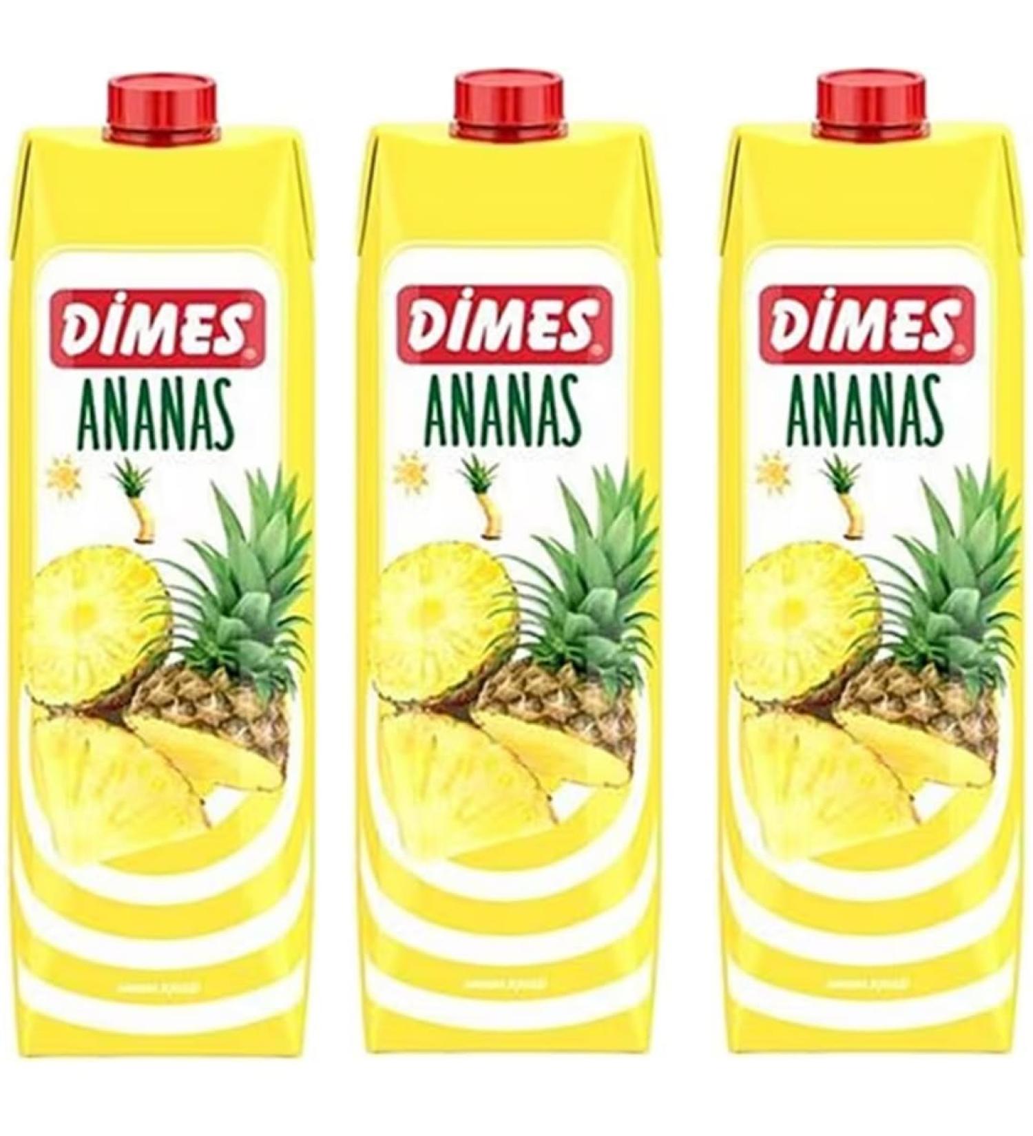 Dimes Pineapple Flavored Fruit Juice 1000 Mililiter x 3 Pieces - Buy Online on GoSupps.com
