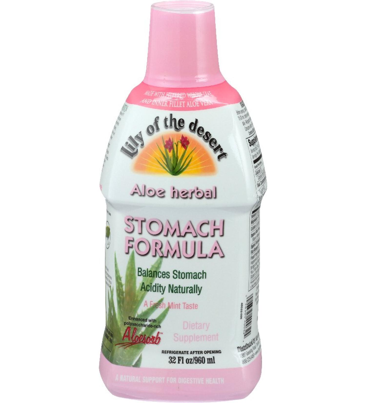 Organic Aloe Vera Gel Herbal Stomach Formula - 32 oz by Lily Of The Desert - Buy Online on GoSupps.com