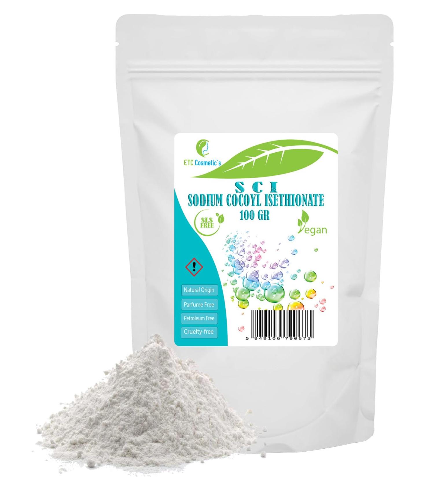 Sodium cocoyl isethionate SCI - 100/200/300 Gr - used in various bath preparations suitable for sensitive skin (100 Gr) - Buy Online on GoSupps.com