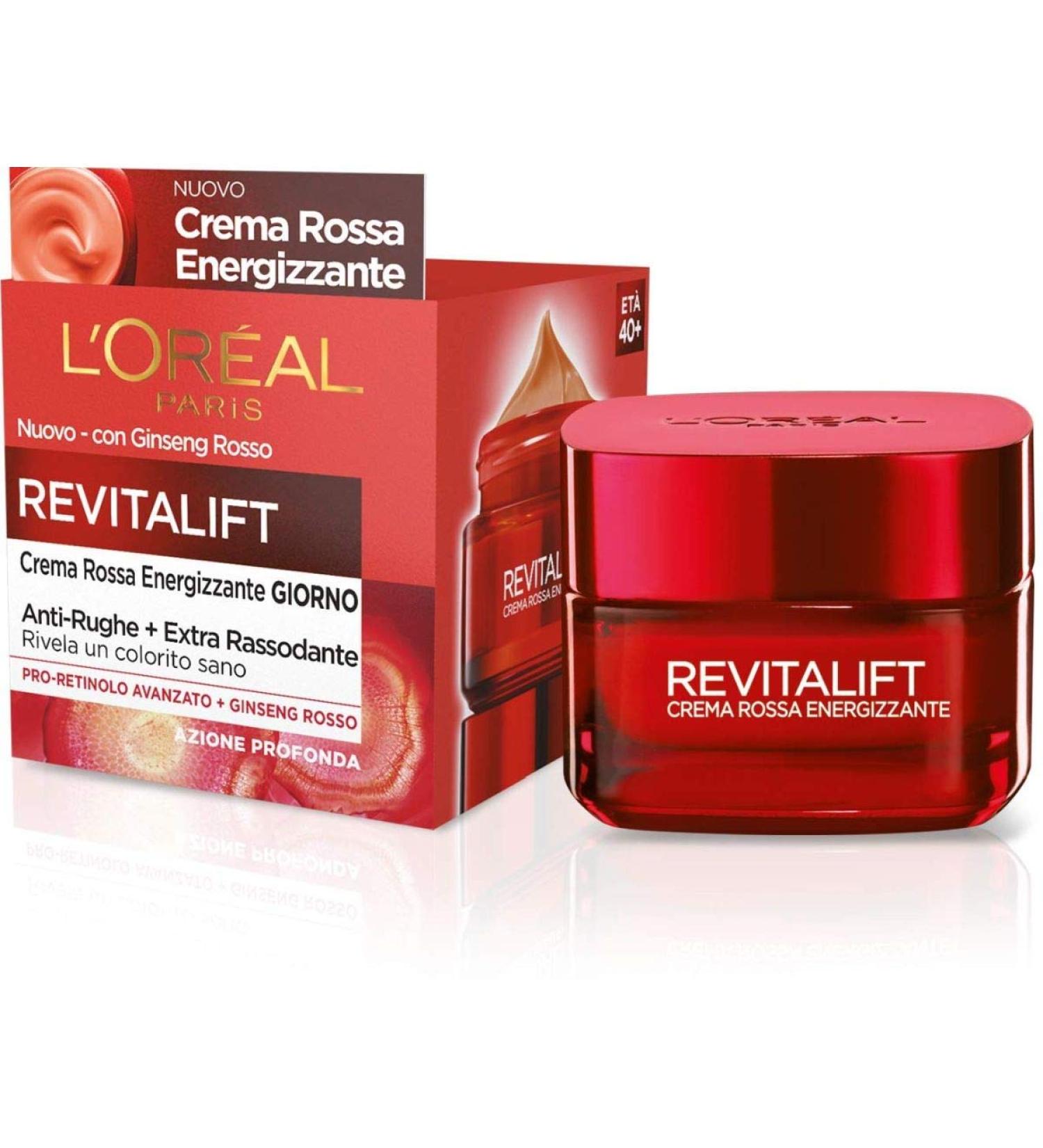 L'Or al Paris - Revitalift Anti-Wrinkle Energy Day Cream for Face Extra Firming Formula Enriched with Red Ginseng and Advanced Pro-Retinol 50 ml - Buy Online on GoSupps.com
