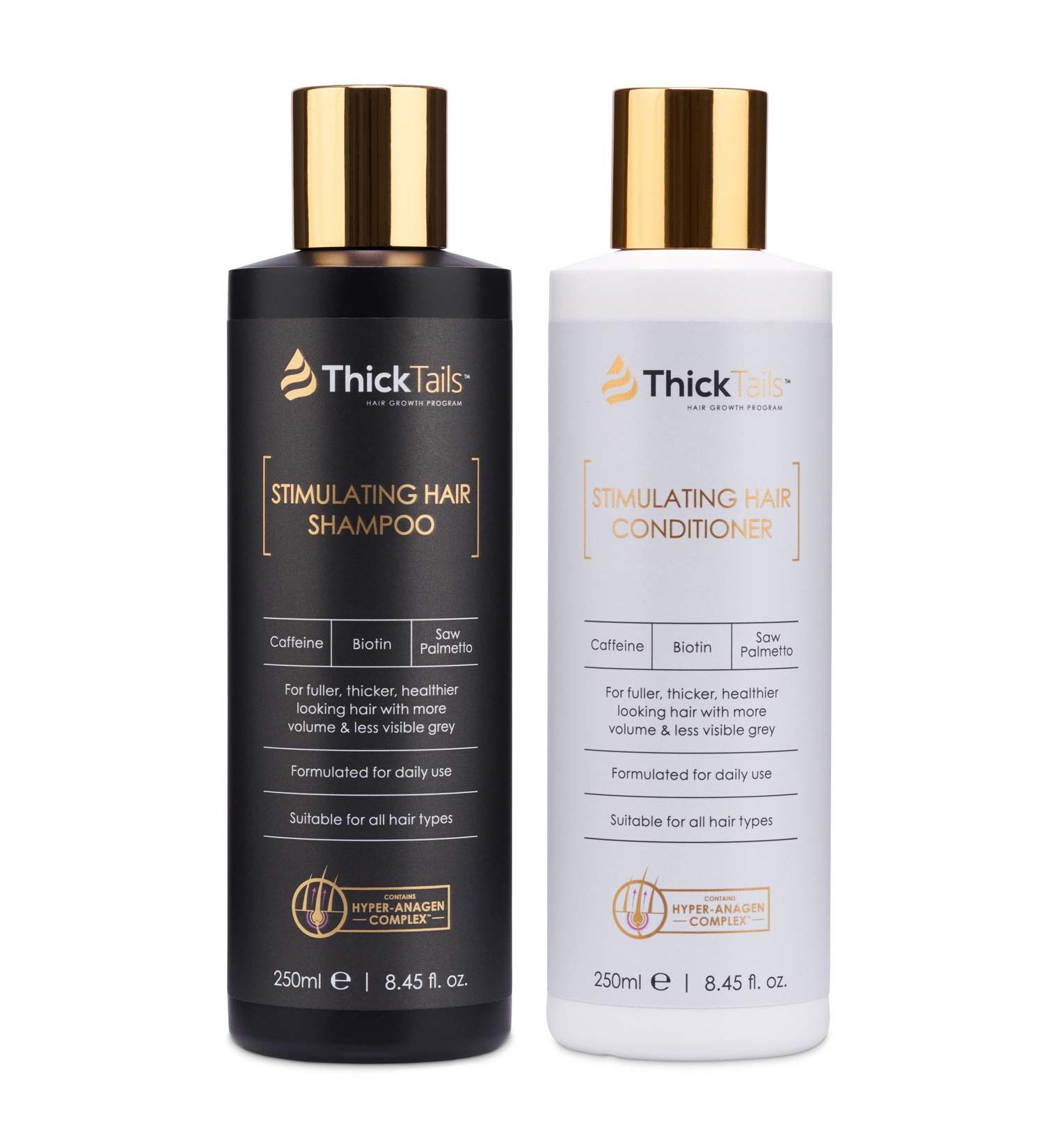 ThickTails Hair Growth Shampoo & Conditioner (2-Pack) for Women Anti Hair Loss Treatment for Thinning Hair, Breakage, Postpartum Recovery - Buy Online on GoSupps.com