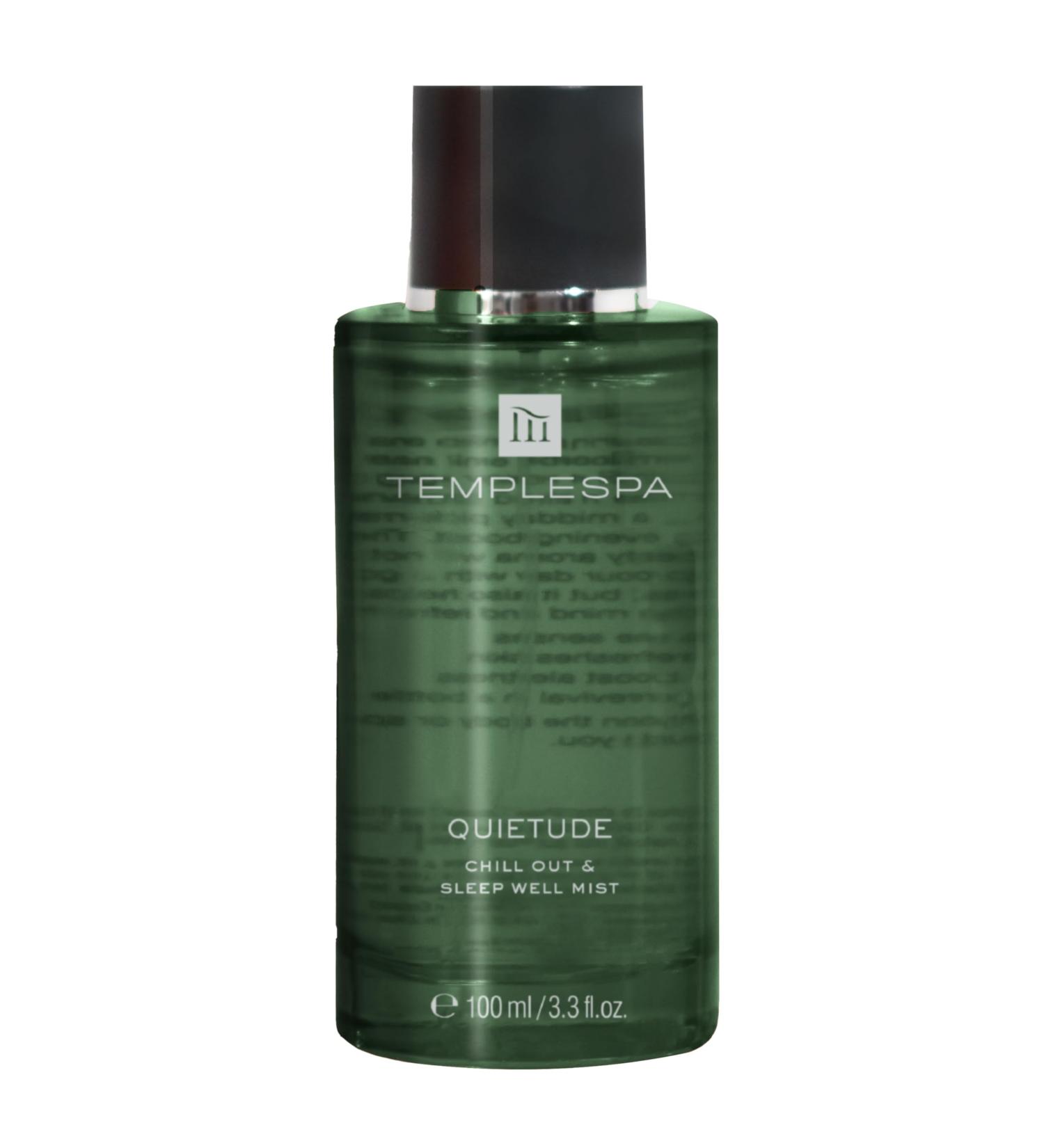 TEMPLESPA | QUIETUDE | Chill Out & Sleep Well Mist - Natural Body Spray Natural relaxation aid Lavender Vetivert Cedarwood Chamomile Fragrance Natural Ingredients Vegan 3.3 fl.oz. - Buy Online on GoSupps.com