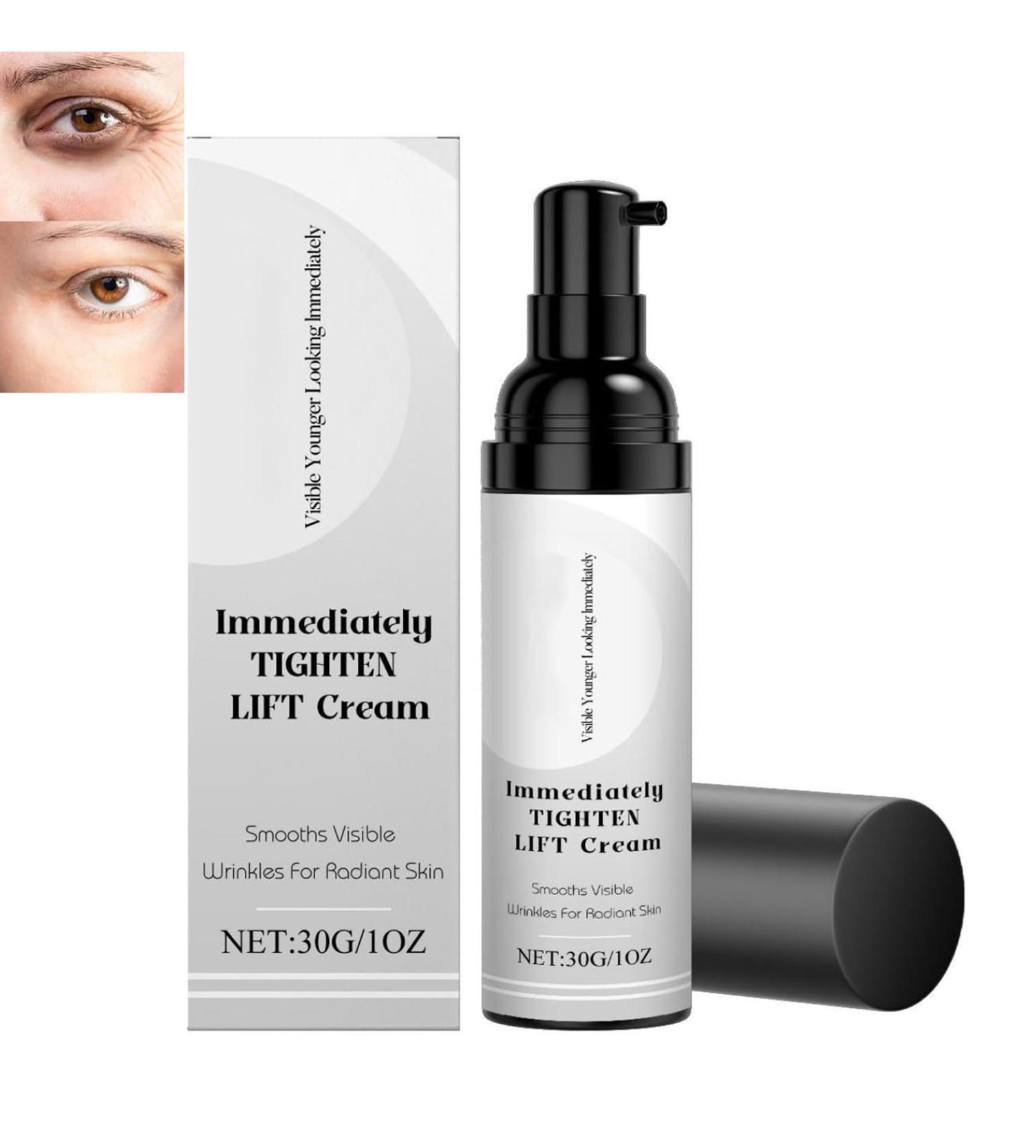 Instant Eye & Face Lift Cream:Instant Lift+ Rapid Under Eye Bags Wrinkle Smile Lines Forehead Lines Remover - Temporary Firming & Tightening Treatment in 2 Minutes (1) - Buy Online on GoSupps.com