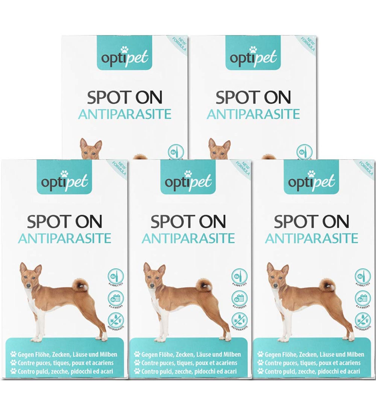 Optipet Spot On for Dogs - 30x1.5ml Pipettes | Effective Against Fleas Ticks Mites & Lice for 120 Weeks - Shop Internationally! - Buy Online on GoSupps.com