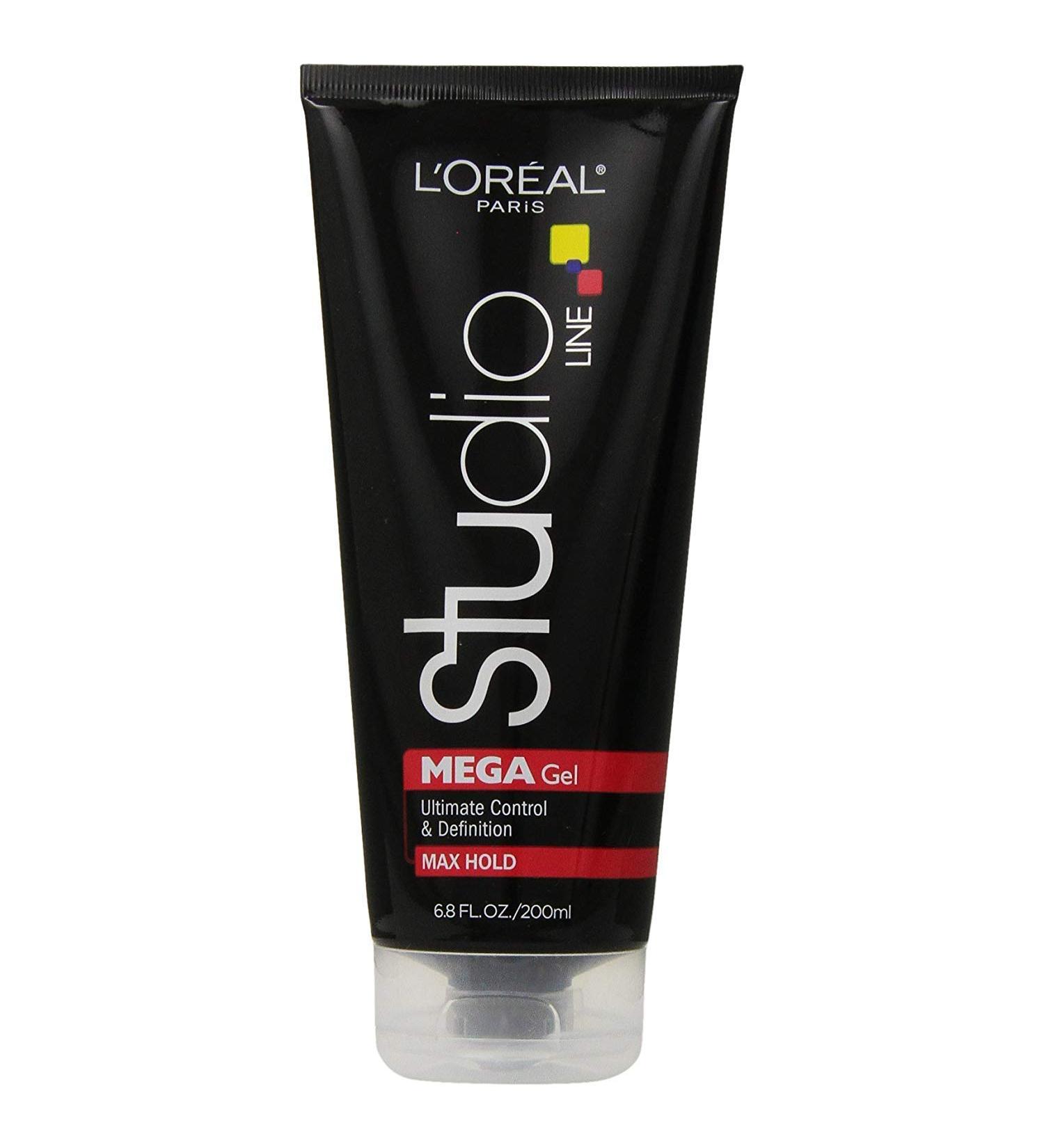 L'Oreal Studio Line Head Lock Mega Hard Hold Gel 6.80 oz (Pack of 12) Natural 6.8 Fl Oz (Pack of 12)