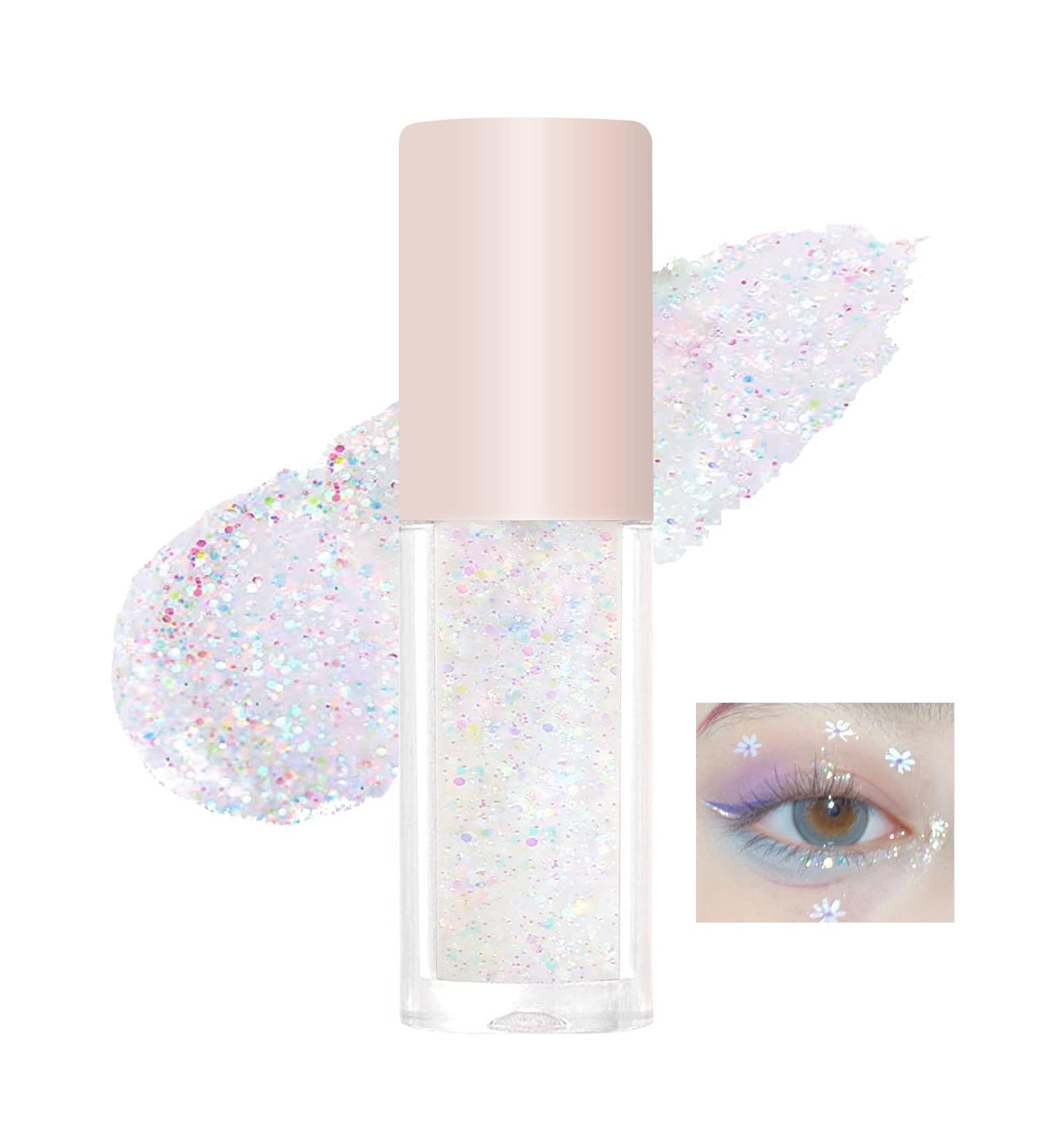 Erinde Liquid Glitter Eyeshadow Eyeliner - Korean Makeup | Tear Drop Shimmer Metallic | Lightweight Water Texture | Long Wearing Formula 03 Strobe Rhinestones - Buy Online on GoSupps.com