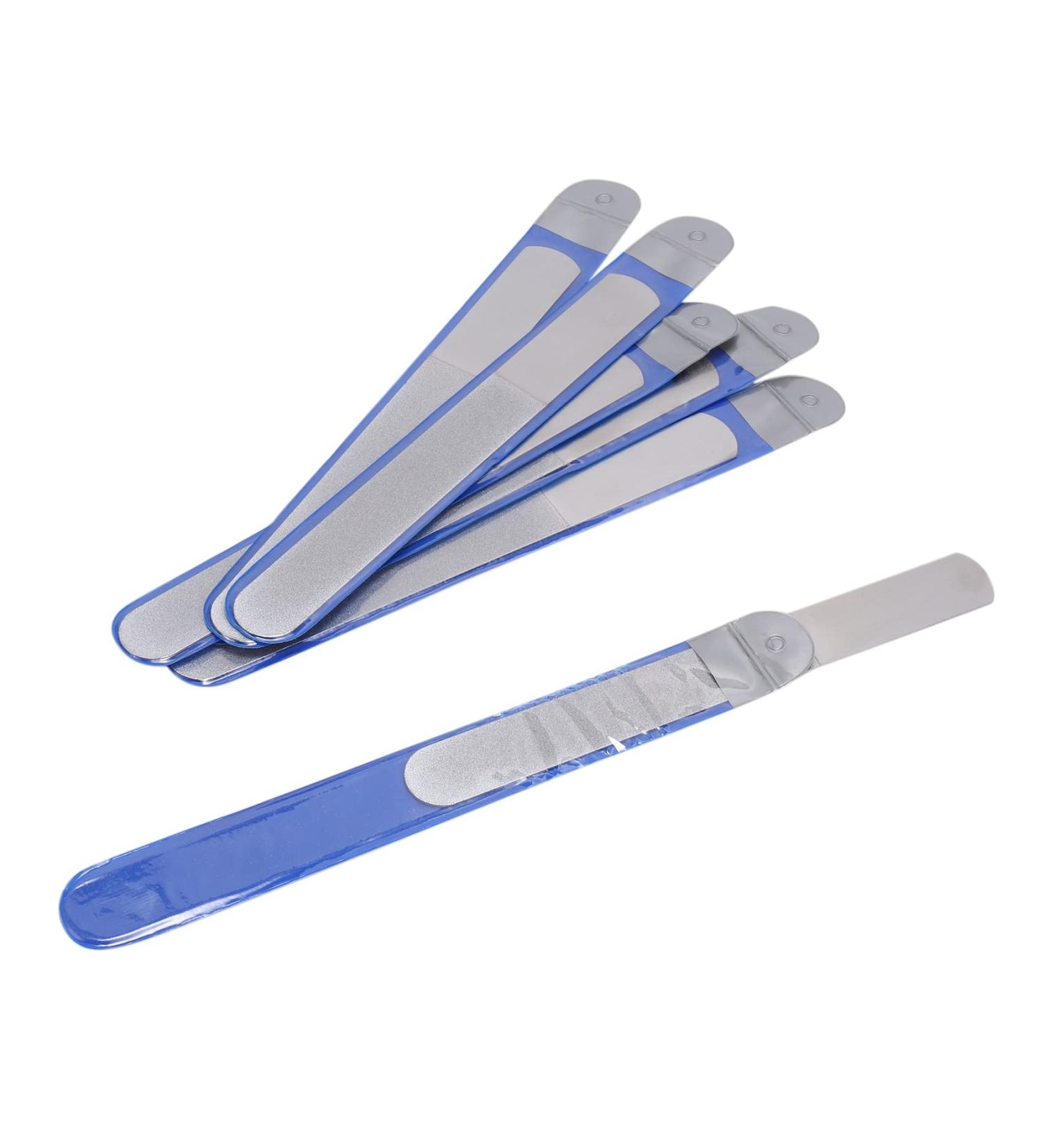 Joselin 6 Pieces Stainless Steel Nail File Double-Sided Diamond Nail File Metal Nail File Manicure File for Family and Travel - Buy Online on GoSupps.com