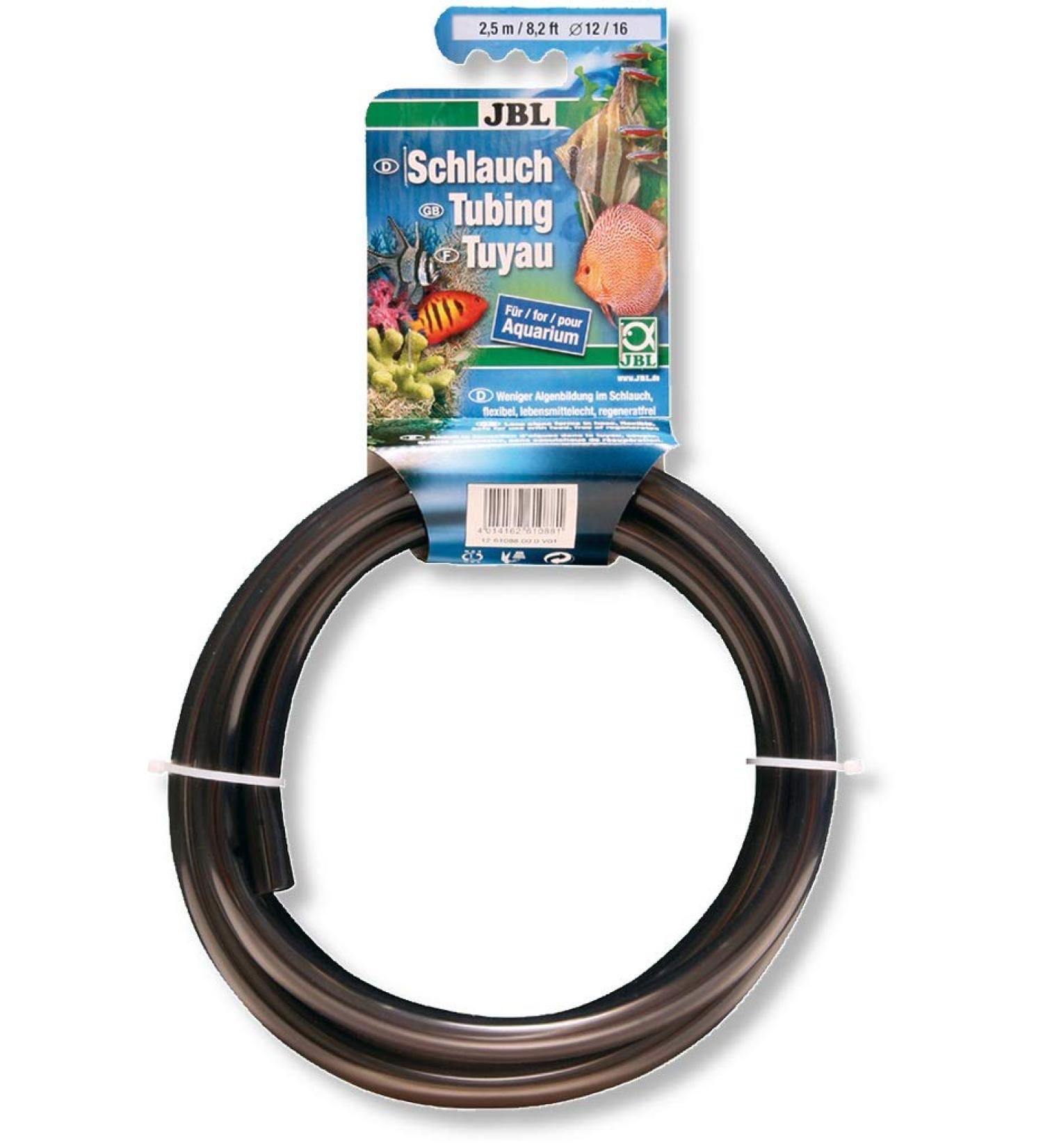 JBL 6108600 water/air hose 4/6 length: 2.5 m suitable for aquarium pond and aqua terrarium aqua hose gray gray 4/6 mm diameter 2.5 m in length