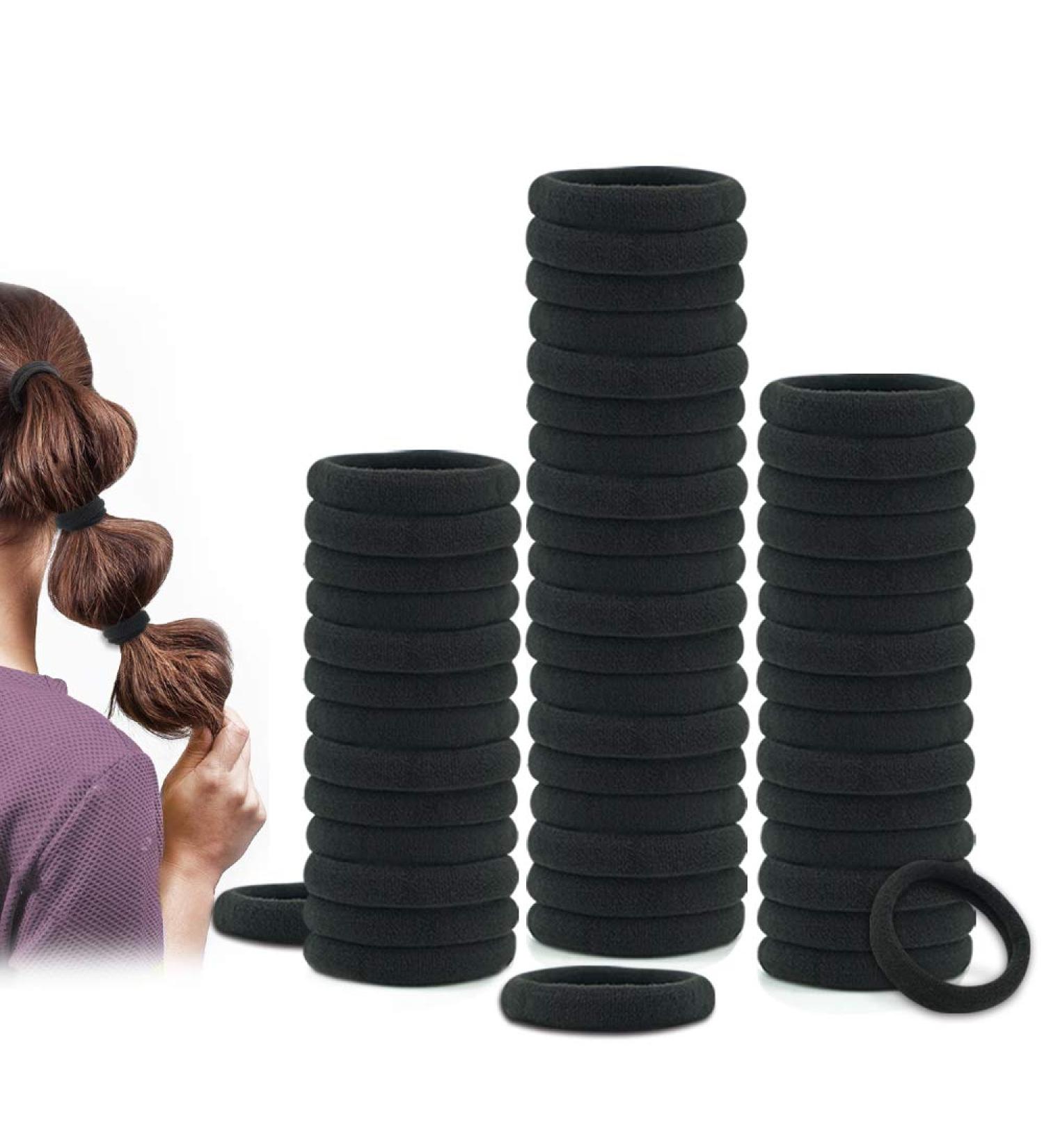 Dreamlover 50-Pack Black Hair Ties for Thick Hair - Ouchless Ponytail Holders for Women and Girls - Buy Online on GoSupps.com