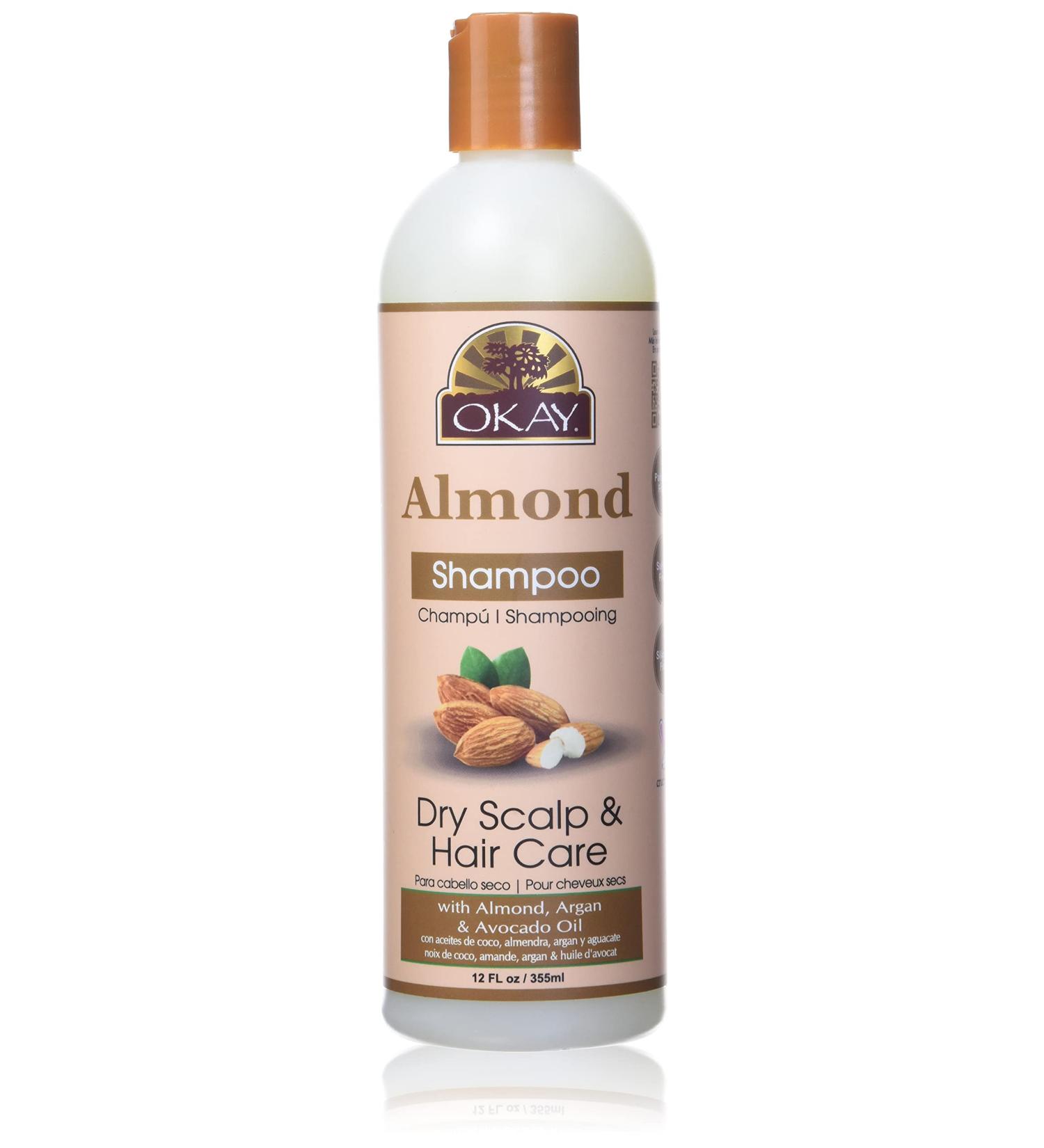 OKAY Almond Shampoo 12oz - Nourishing Hair Care for All Hair Types | International Shipping Available - Buy Online on GoSupps.com