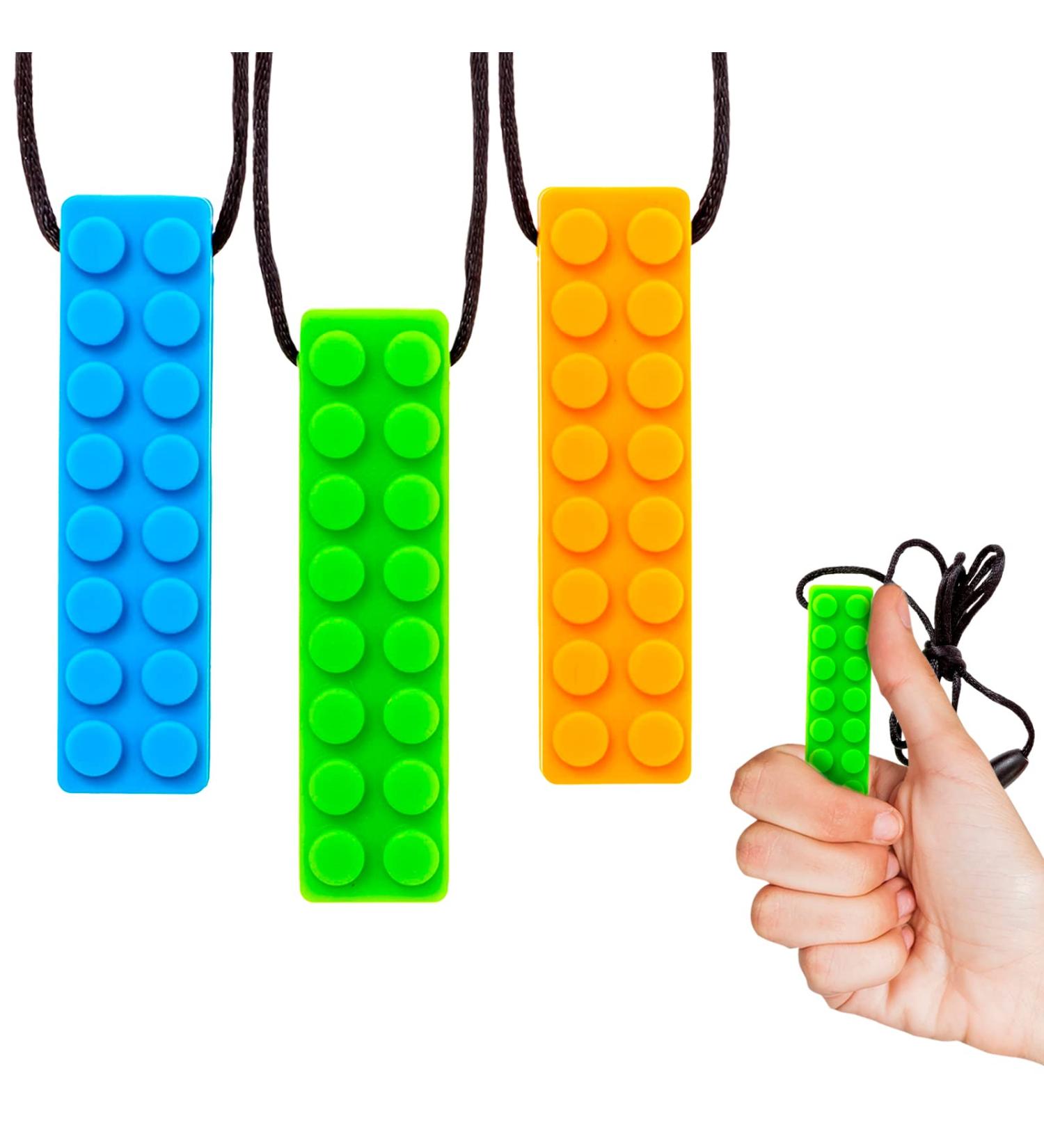 Gafly Chew Necklaces for Kids with Sensory Integration, Autism, ADHD | 3 Pack with Extra Cord and Clasp in Assorted Colors - Buy Online on GoSupps.com