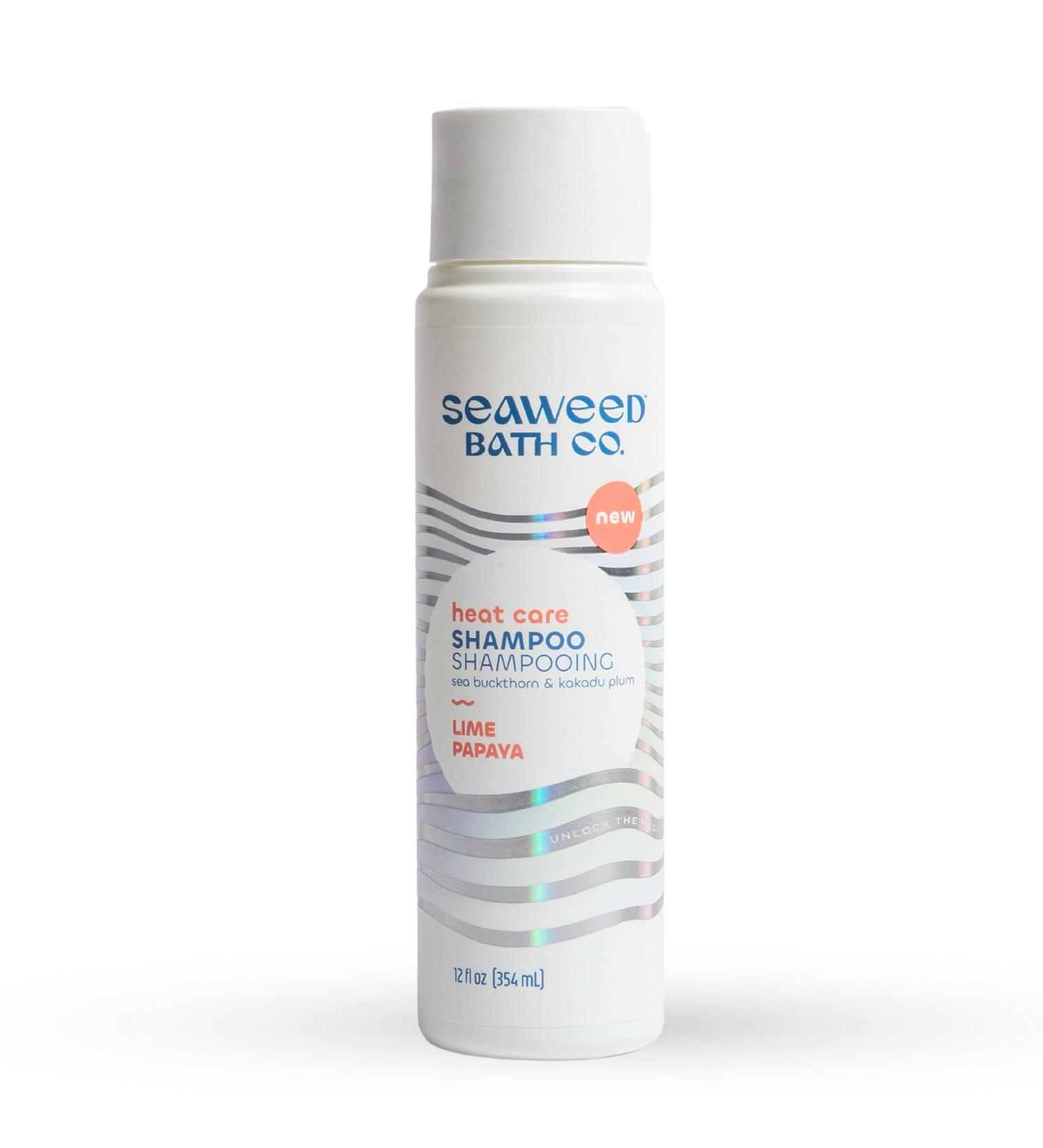Seaweed Bath Co. Heat Care Shampoo - Lime Papaya Scent | 12 Oz | Sustainably Harvested | Repair Heat Damaged Hair - Buy Online on GoSupps.com