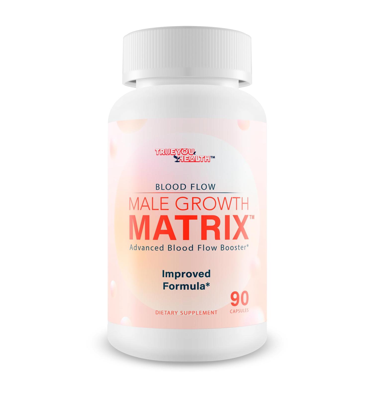 Male Growth Matrix Pro - Our Best Max Blood Flow Circulation Supplement for Men - Advanced Blood Flow Circulation Booster Supplement - Gingko Biloba Blood Flow Booster for Mens Growth Matrix for Men - Buy Online on GoSupps.com