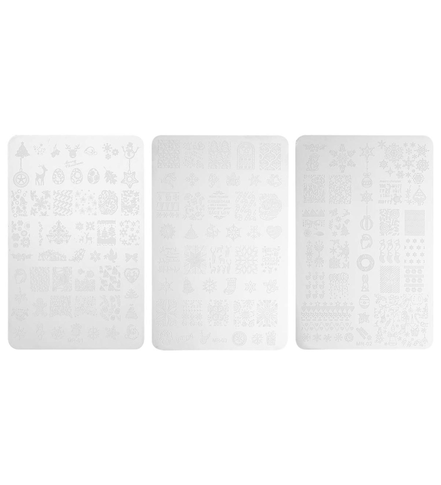 3St Christmas Nail Printing Plate - DIY Nail Art Templates & Stamping Plates for Holiday Designs - Buy Online on GoSupps.com
