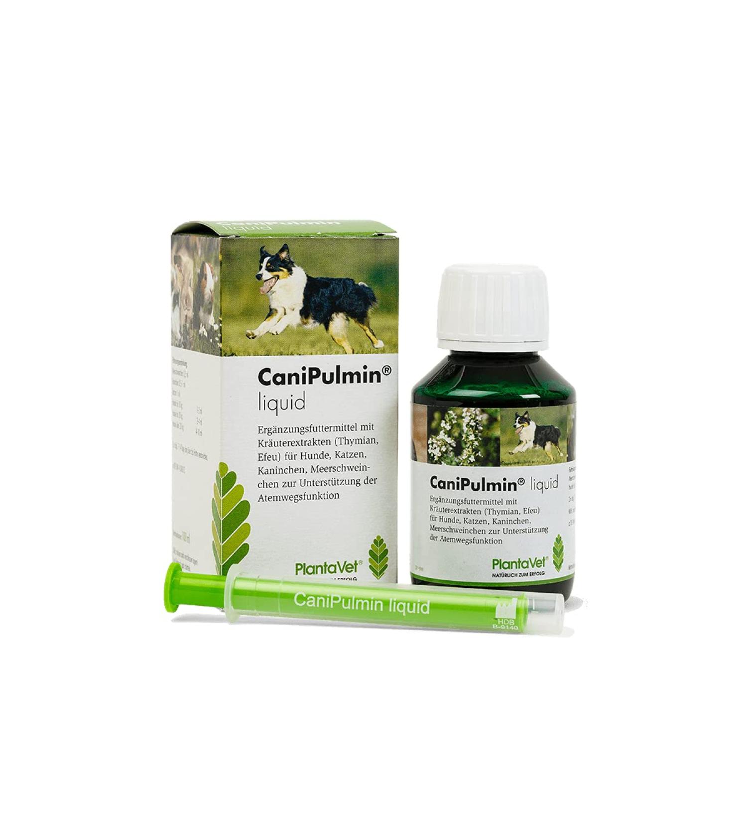 Plantavet Canipulmine Liquid for Dogs 100ml | Supplementary Feed for Respiratory Support | Enriched with Thyme & Ivy - Buy Online on GoSupps.com