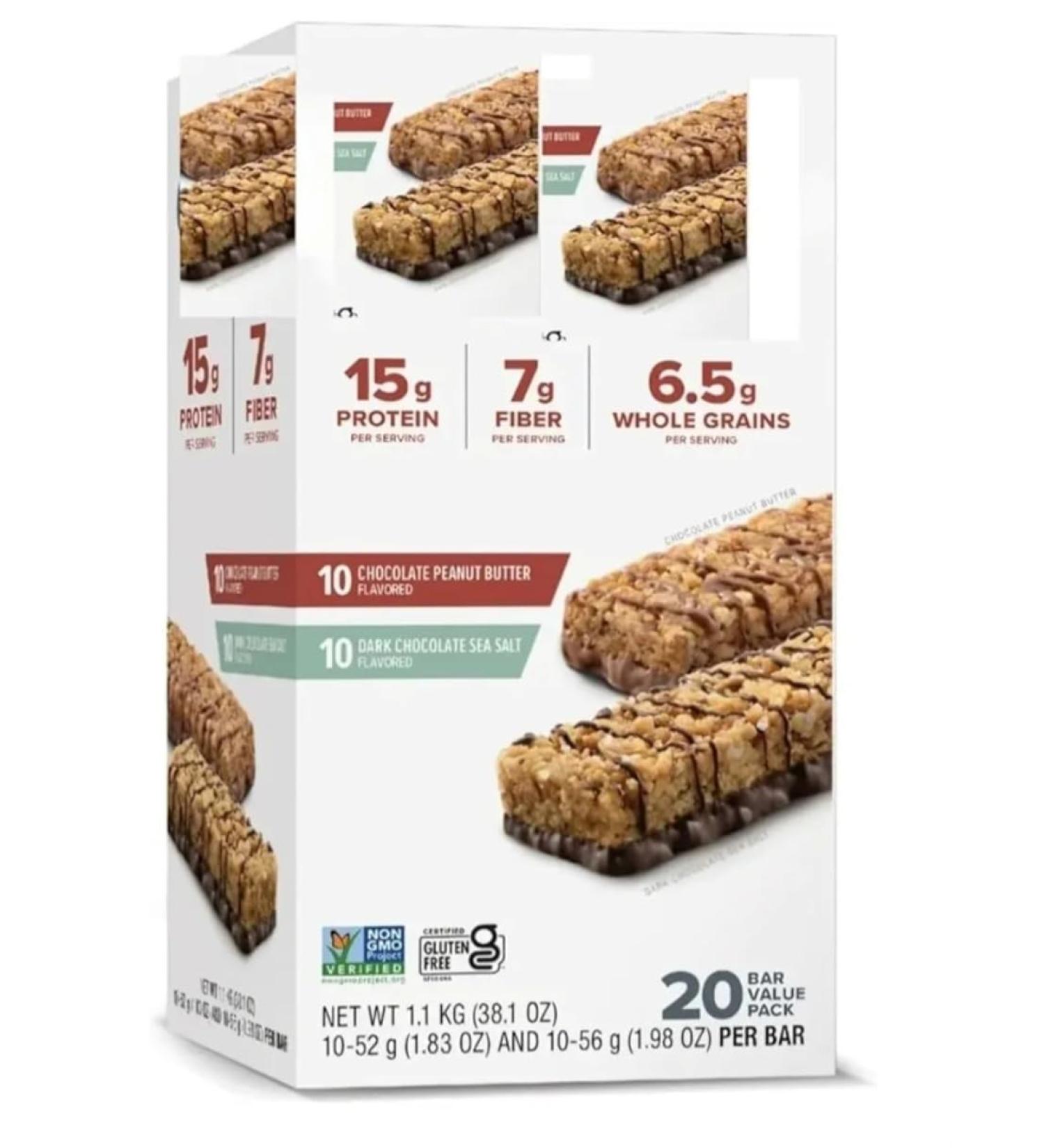 Clean Protein Bars Chocolate Peanut Butter and Dark Chocolate Sea Salt 20 Count 15g Protein Snacks - Buy Online on GoSupps.com