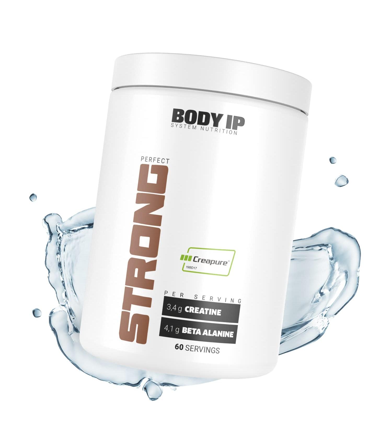 Buy Body IP Perfect Strong Creatine & Beta Alanine Powder | 100% Vegan Creapure Creatine Monohydrate | 480g - 60 Portions | Light Citrus Flavor | Muscle Building | Made in Germany - Buy Online on GoSupps.com
