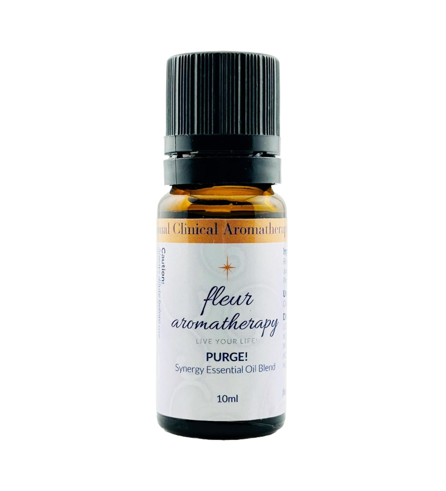 Purge 100% Pure Essential Oil Synergistic Blend 10ml Bergamot FCF Geranium Juniperberry Lavender (Spike) & Pine Energy Cleansing Aroma Fleur Aromatherapy - Buy Online on GoSupps.com
