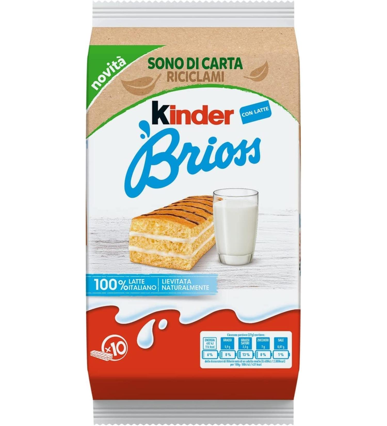 KINDER BRIOSS AL LATTE - 270G 270 g (Lot de 1) - Buy Online on GoSupps.com