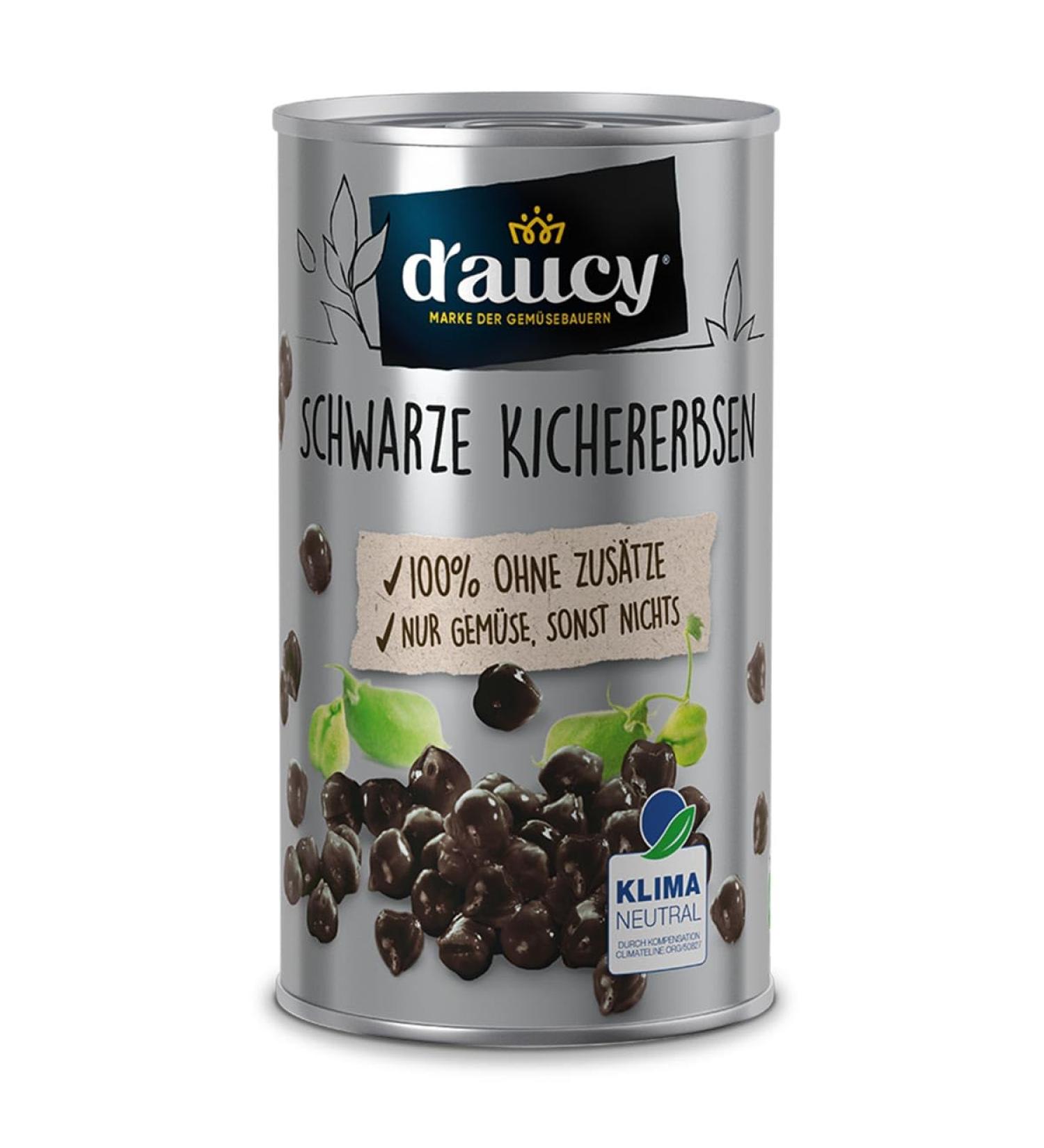 d'ucy black chickpeas - 100% without salt and added sugar without preservatives climate -neutral 285 grams of 250 g (1 Pack)