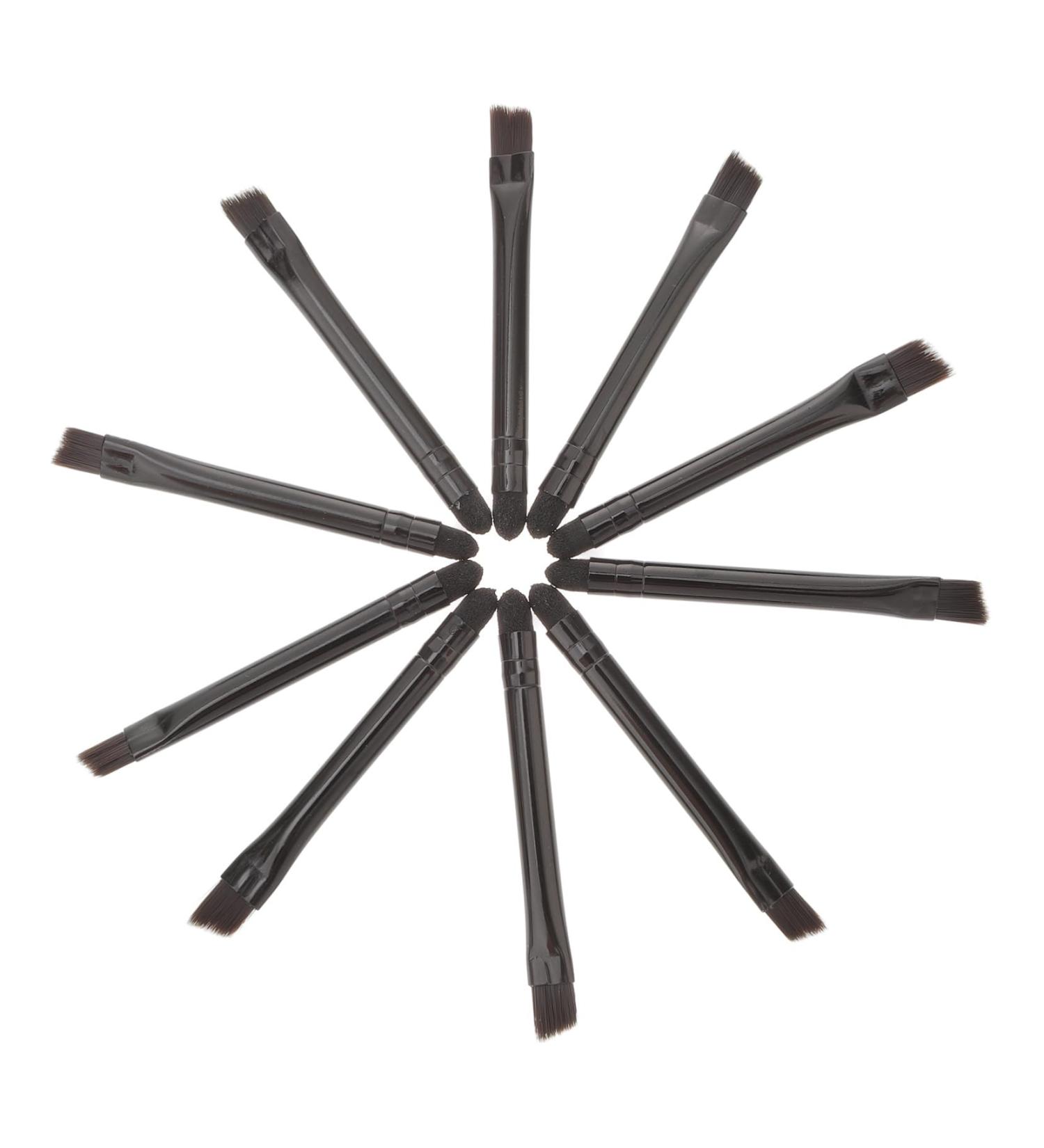 Gogogmee 10 Pcs Eye Shadow Brush Cosmetic Makeup Applicator Lip Applicator Brow Brush Stainless Steel Black - Buy Online on GoSupps.com