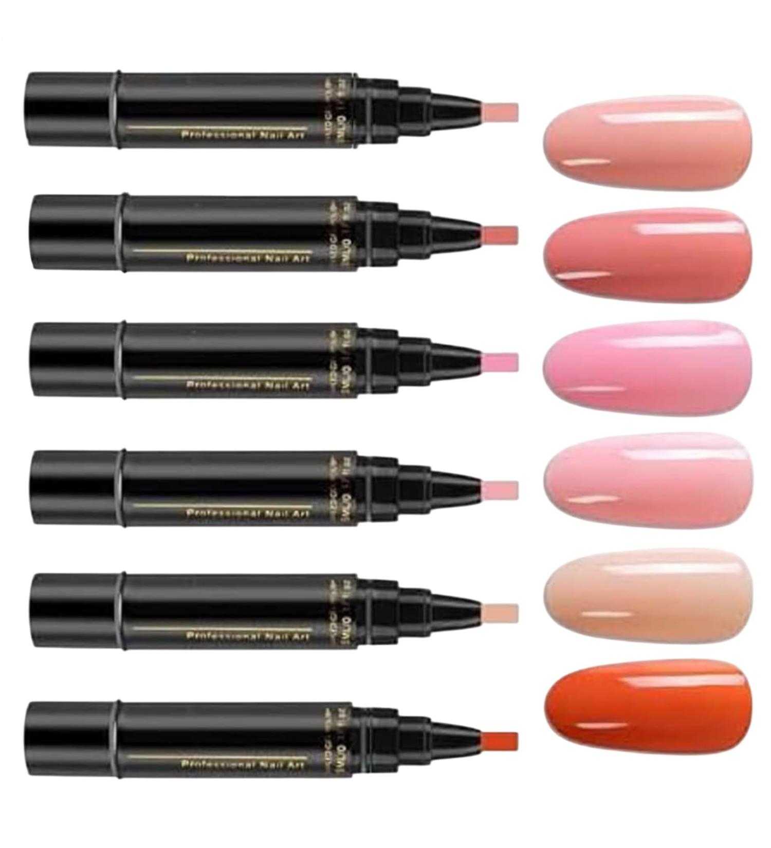  G n rique Manicure Kit: Gel Nail Paint Pens Markers 6 Vibrant Shades High-Quality Materials Semi-Permanent Polish Ideal for Home Care Practical Beauty Gift - Buy Online on GoSupps.com