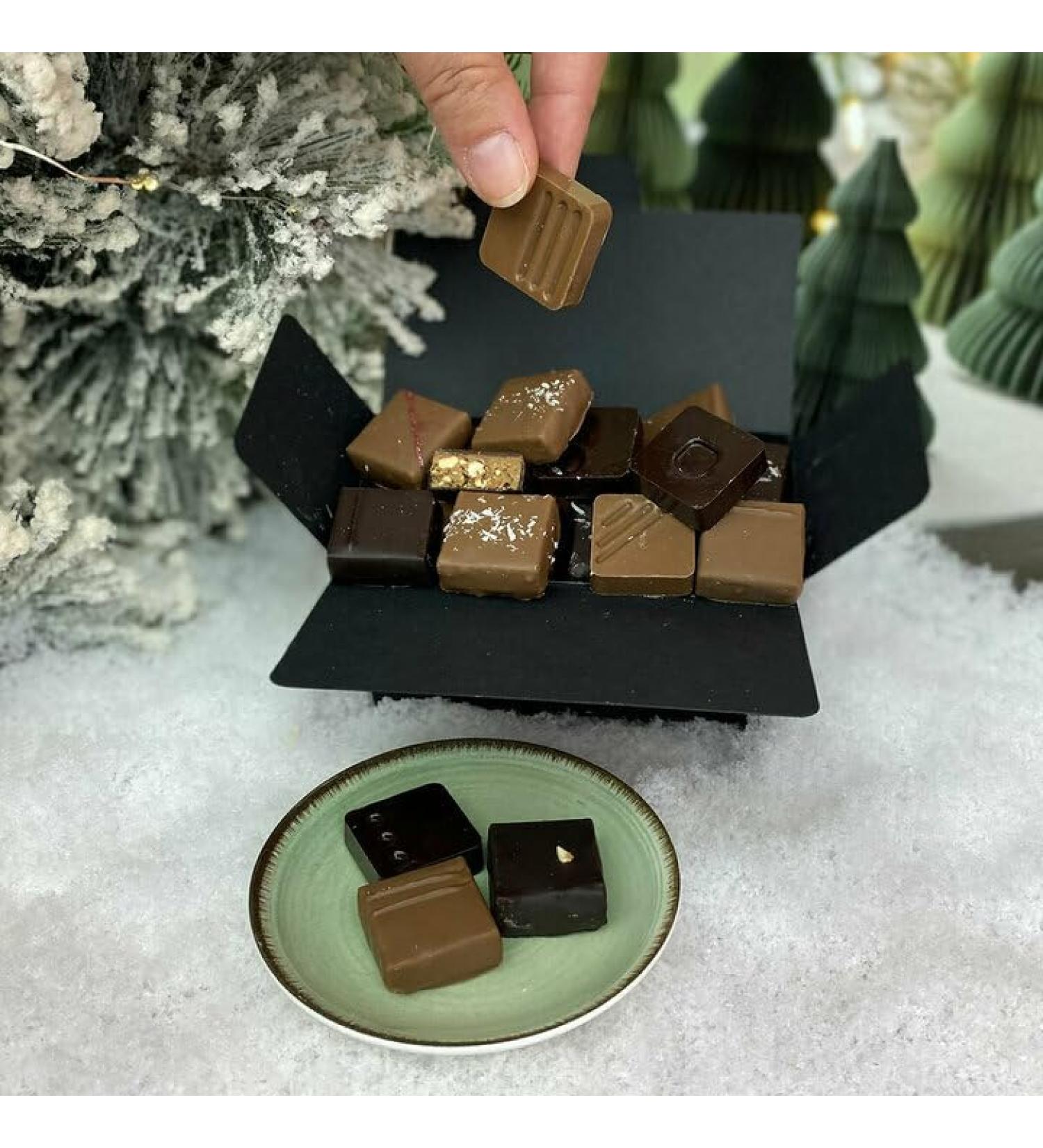 Christmas Chocolate Ballotin - Handmade Chocolate (750g version, approximately 90 chocolates)