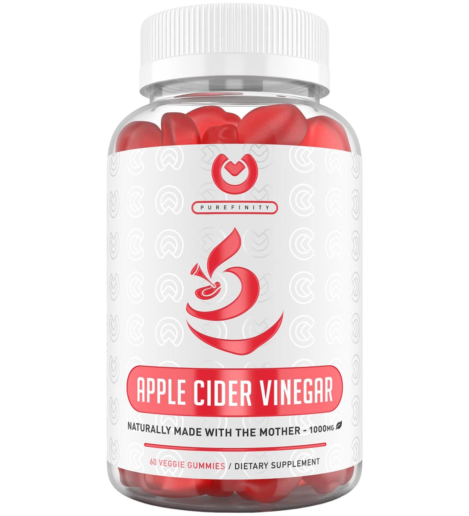 Purefinity Apple Cider Vinegar Gummies - Raw  Natural  Unfiltered ACV from The Mother - Gummy Alternative to Apple Cider Vinegar Capsules  Pills  Tablets - Detox  Cleanse & Immunity. - Buy Online on GoSupps.com