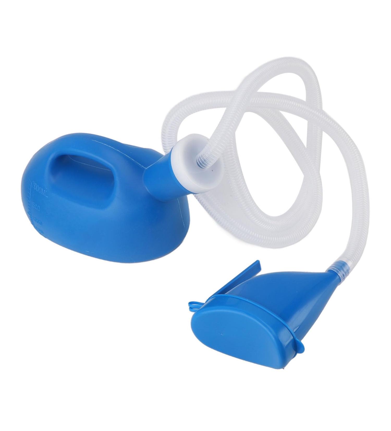 Urine Bottles Male 2000ML Large Capacity Urinal Bottle with Flexible Urination Tube Proof Soft Mouth Portable Thick Pee Bottle - Buy Online on GoSupps.com